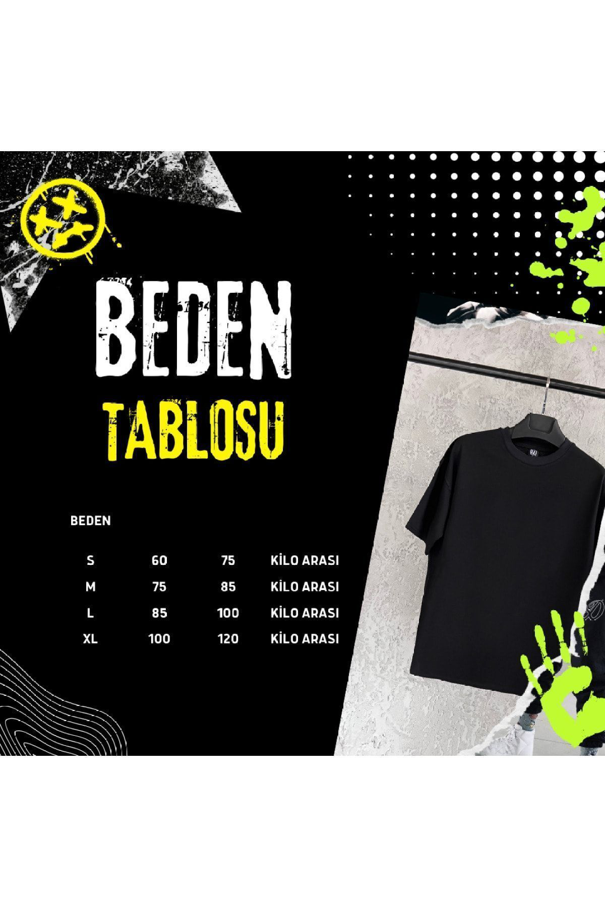 Bikombine Never Stop Çift Taraflı Baskılı Siyah Erkek Tshirt