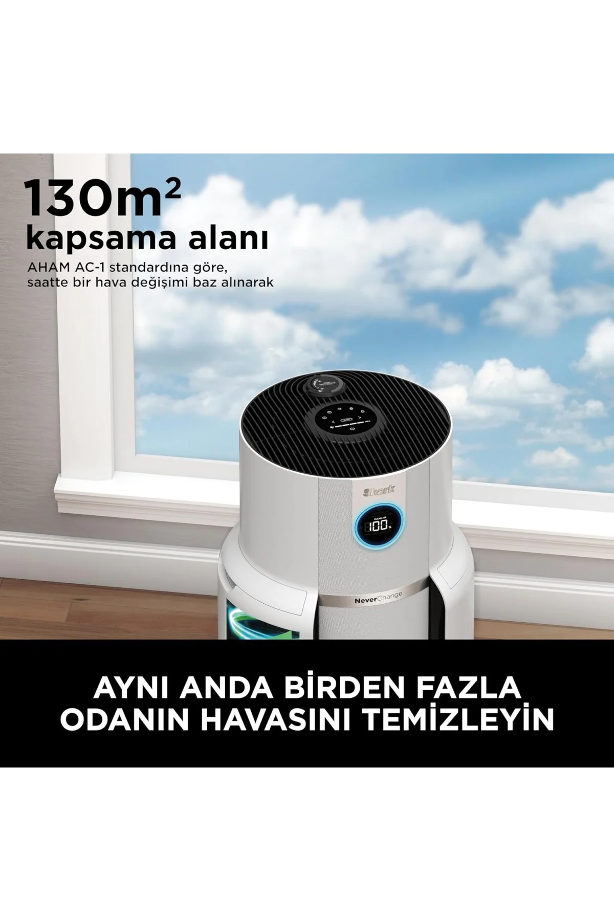Neverchange Hava Temizleyici, 5 Yıla Kadar Filtre Ömrü, 130 M²’ Y