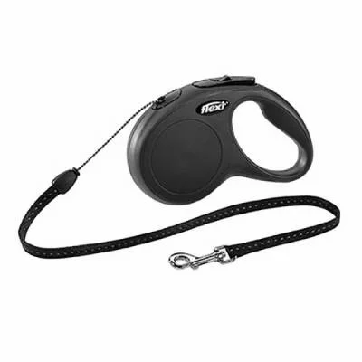 New Classic Otomatik İp Köpek Gezdirme Tasması Small 5 Mt Siyah New Classic Otomatik İp Köpek Gezdirme Tasması Small 5 Mt Siyah