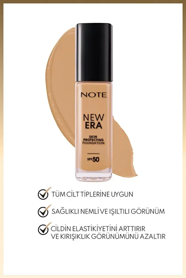 New Era SPF 50 Hyaluronik Fondöten - 160 Warm Almond New Era SPF 50 Hyaluronik Fondöten - 160 Warm Almond