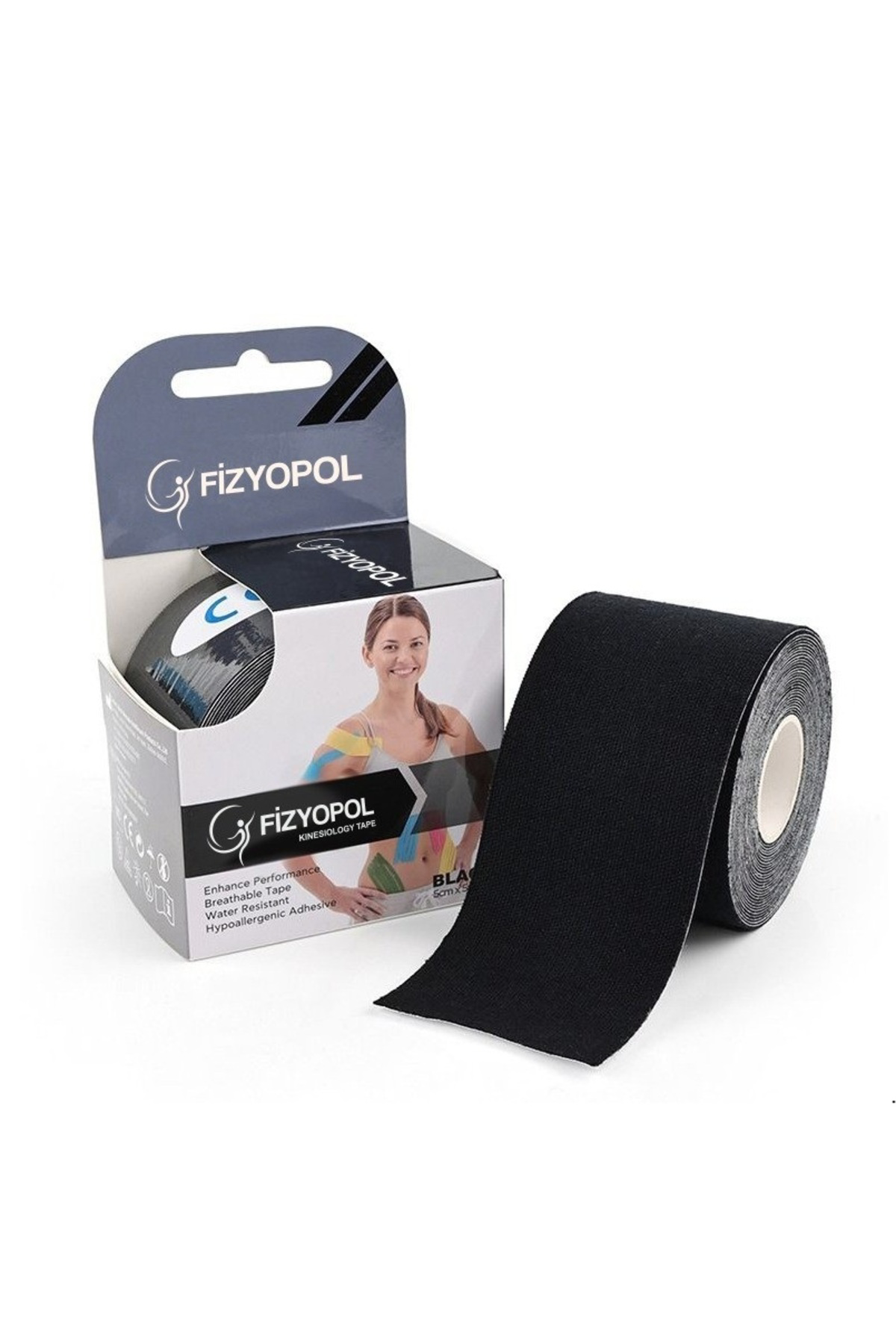 Fizyopol New Product Kinezyo Tape Band 5 Metre X 5 Cm Siyah Renk Kinesio S