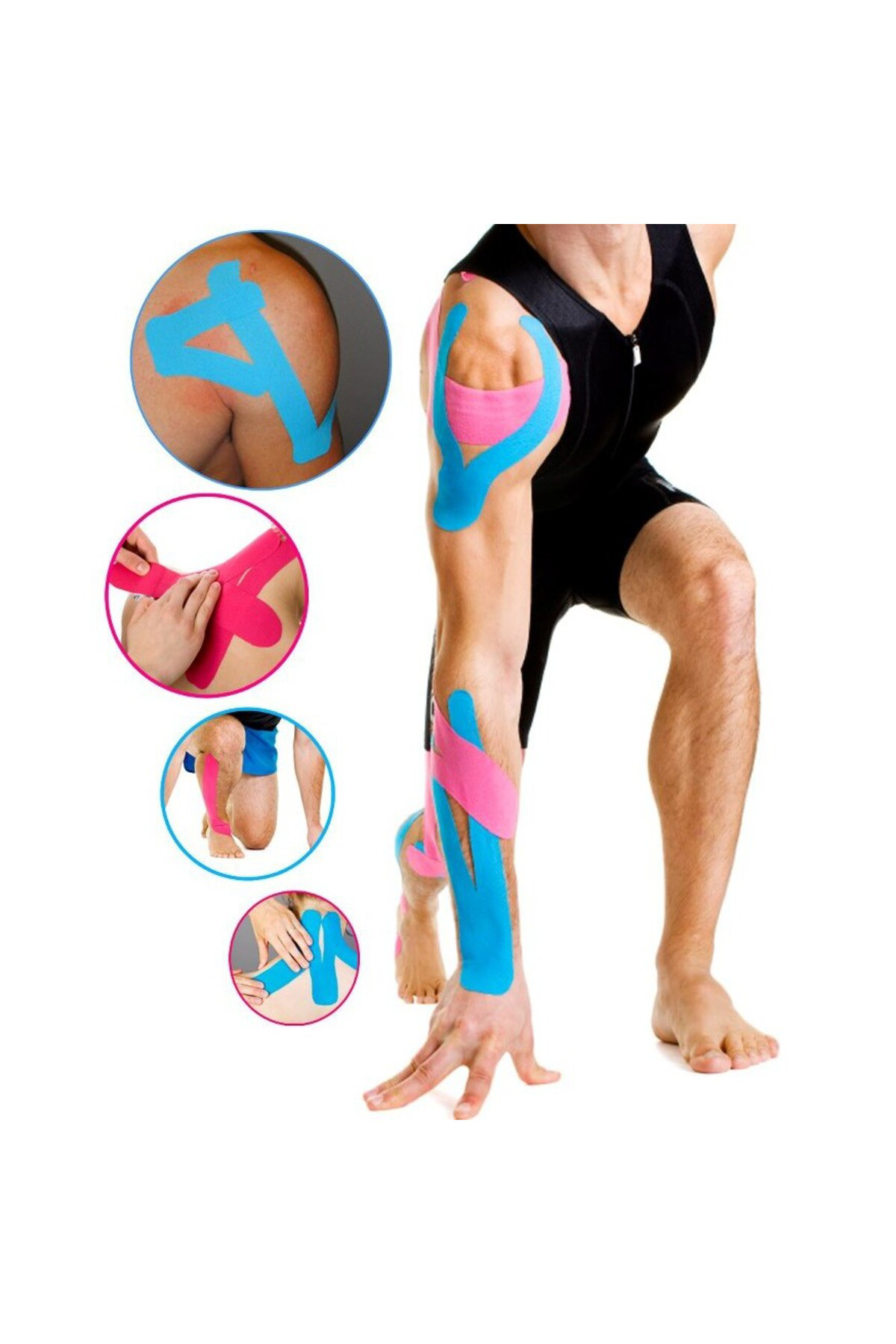 New Product Kinezyo Tape Band 5 Metre X 5 Cm Pembe Renk Kinesio Sporcu Bandı