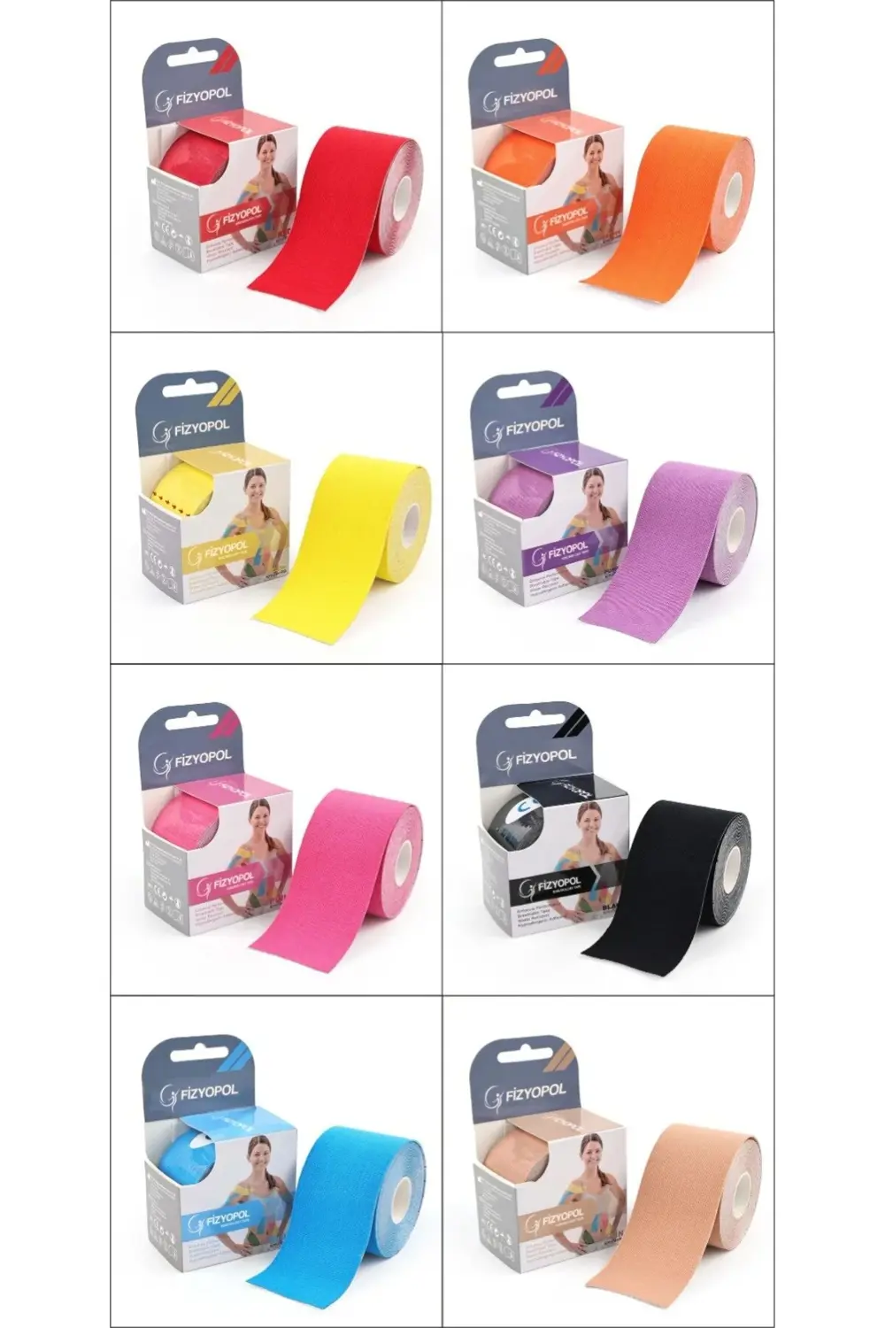 New Product Kinezyo Tape Band 5 Metre X 5 Cm Kırmızı Renk Kinesio