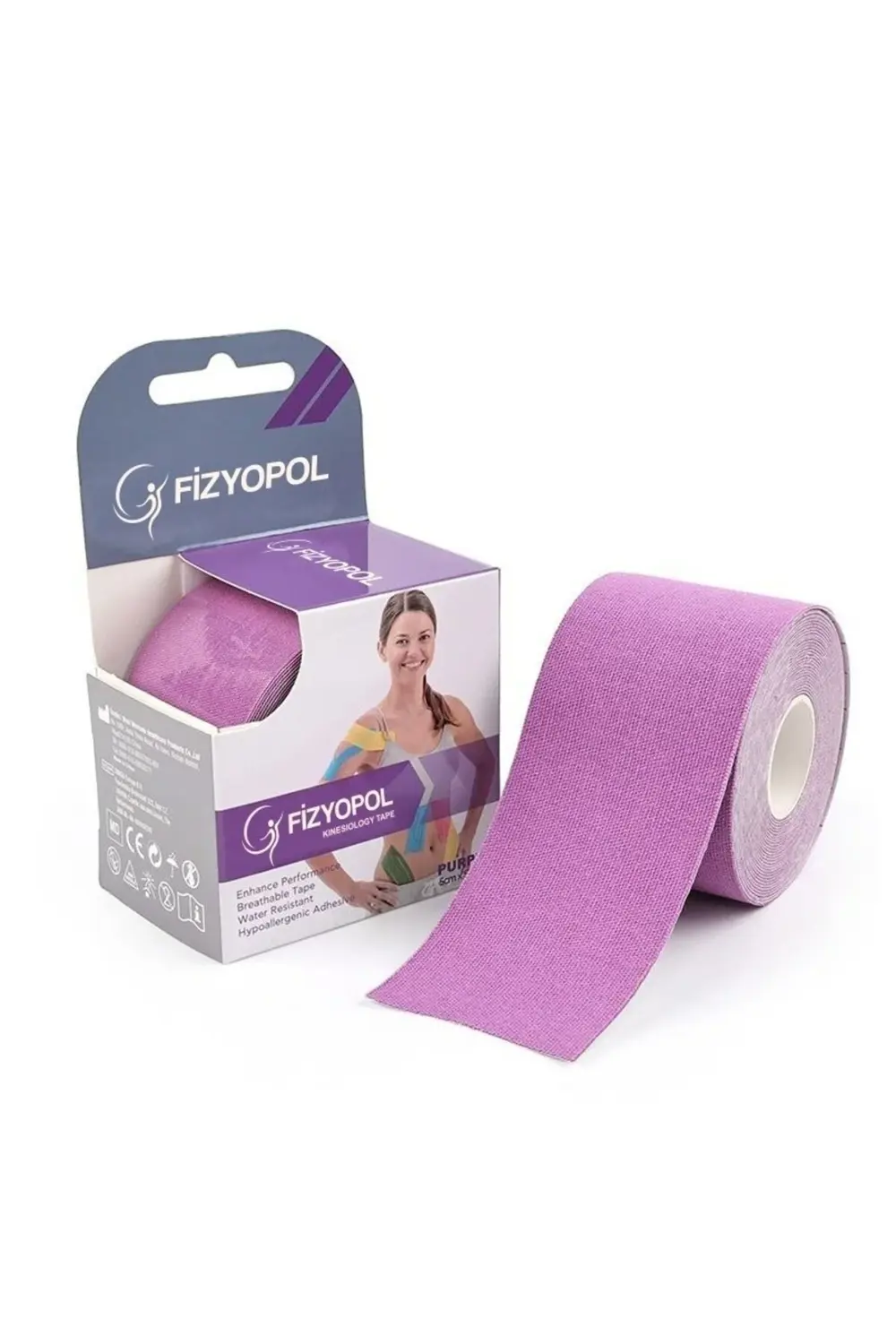 New Product Kinezyo Tape Band 5 Metre X 5 Cm Mor Renk Kinesio Spo
