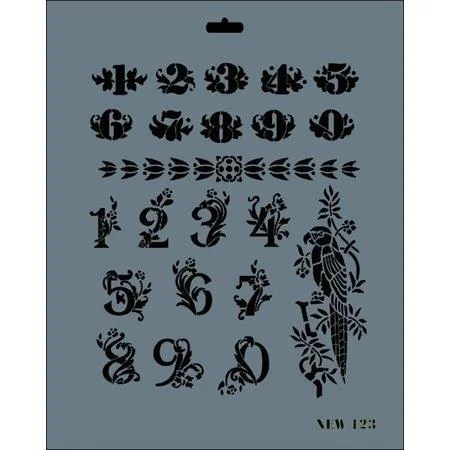 New Seri N-123 Stencil Şablon 35x25 cm – 3 Boyutlu Rölyef ve Boyama Çalışmaları İçin Dayanıklı Şablon
