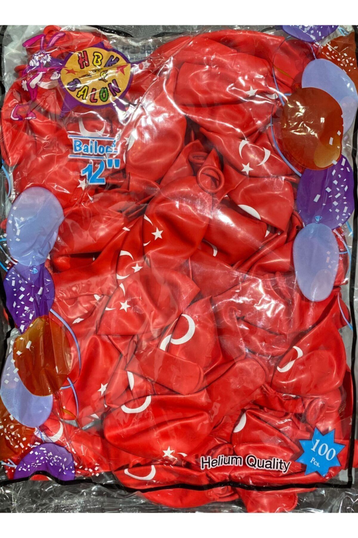 As Balon New Türk Bayrakli Balon 100Lü Tasarim 542167