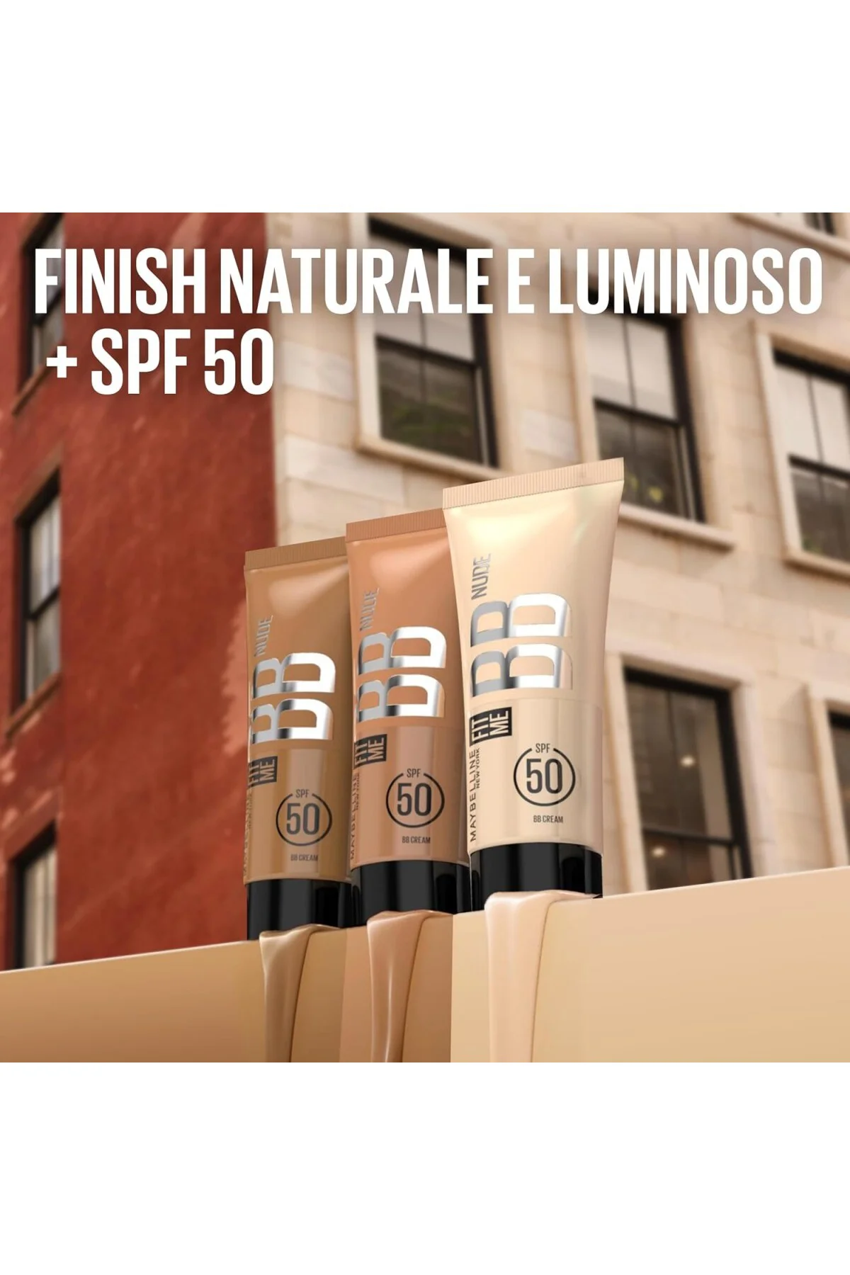 New York Fit Me Nude Cilt Bakımı Etkili Nemlendirici SPF50 BB Kre