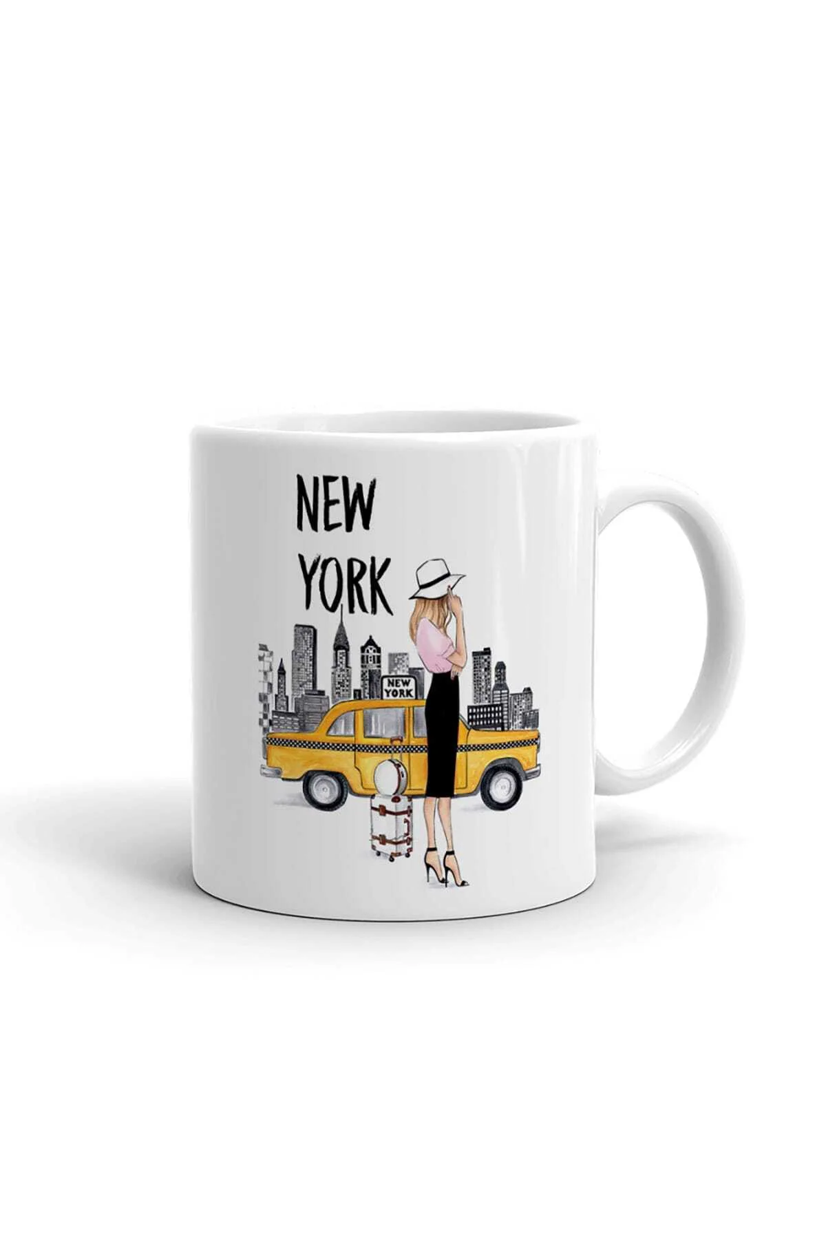 New York Tasarım Seramik Kupa Bardak