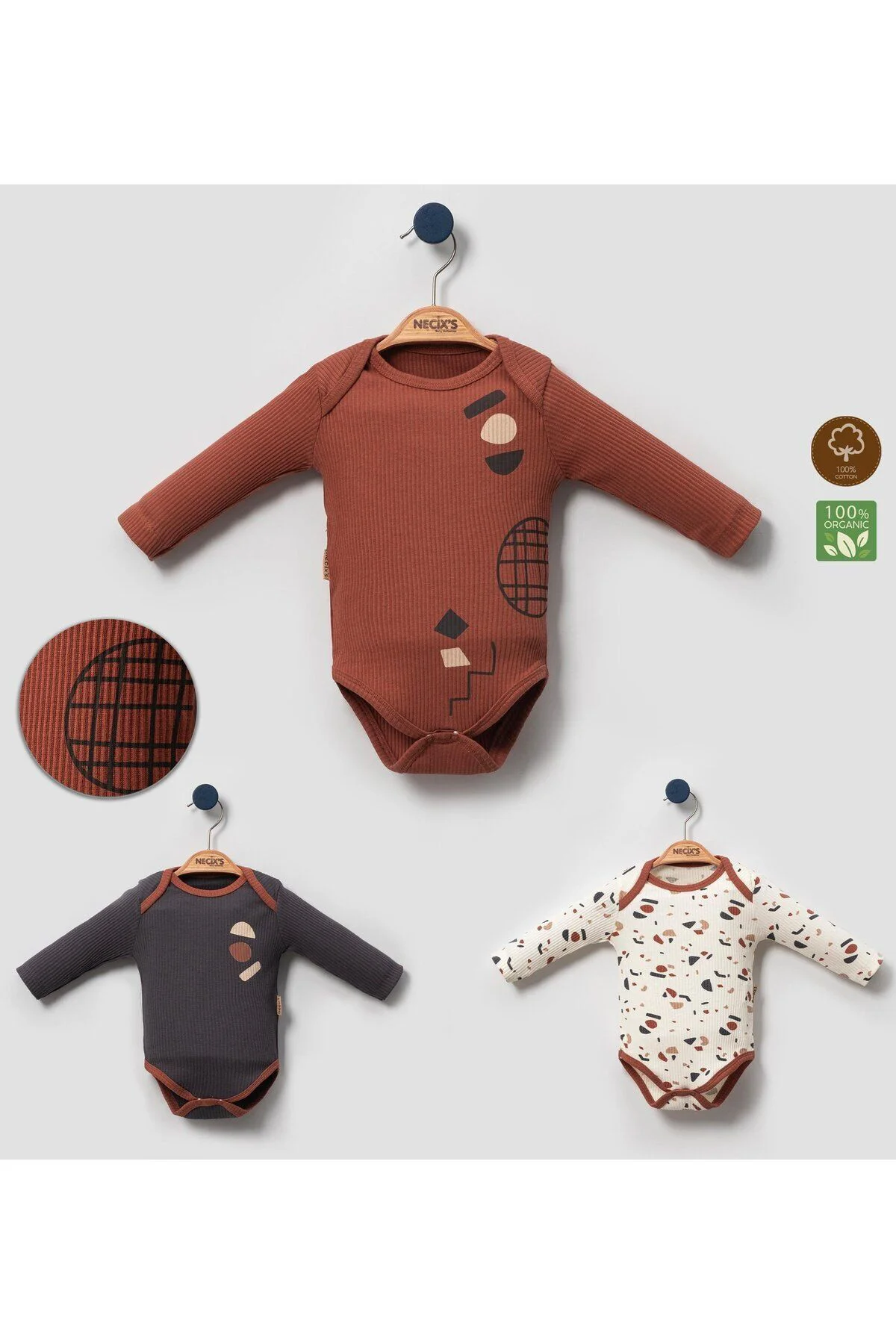 Newberry Abstract Bebek Badi 3 Adet (0-3 AY)