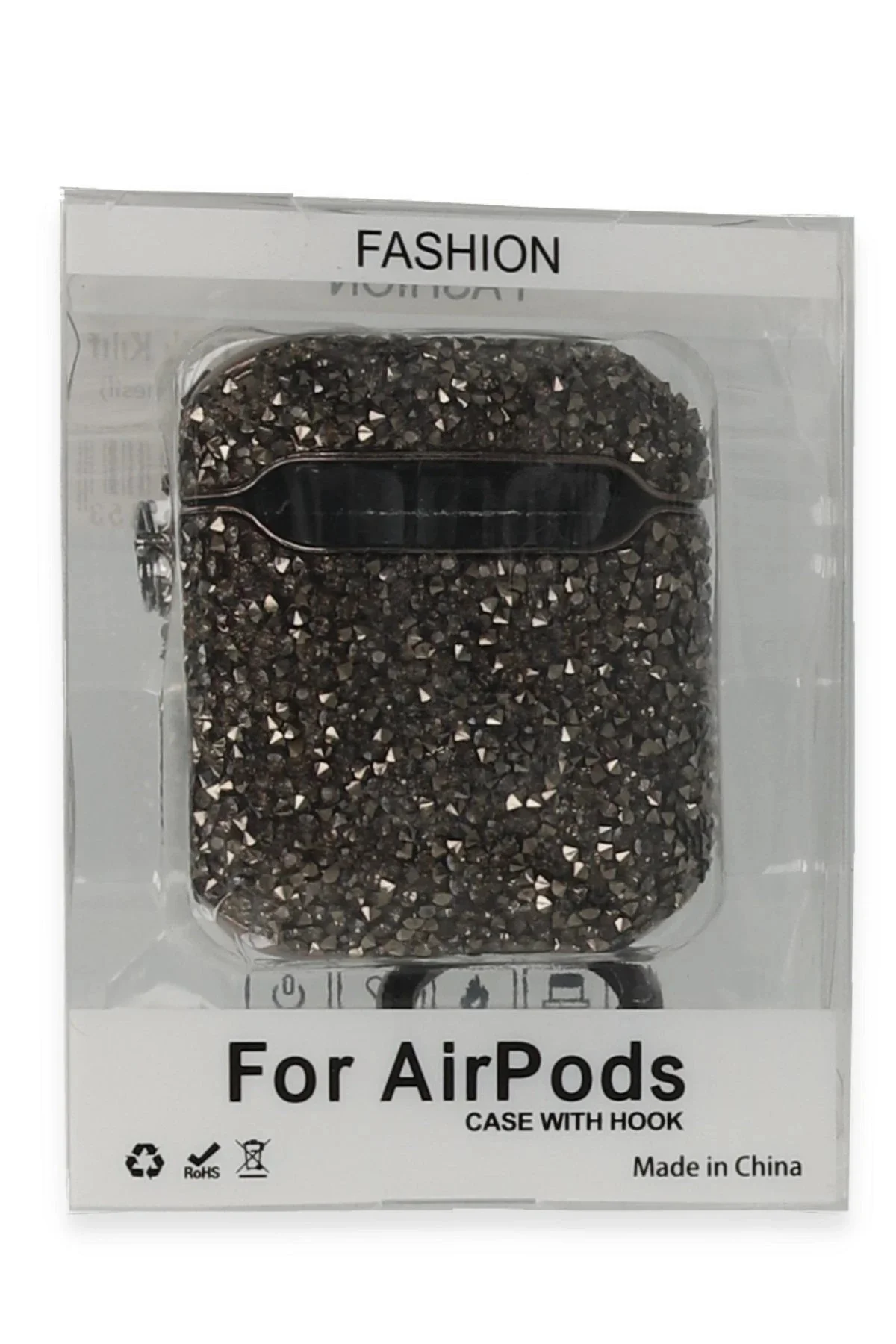 Newface Airpods 2 (2.nesil) Mira Taşlı Kılıf - Siyah