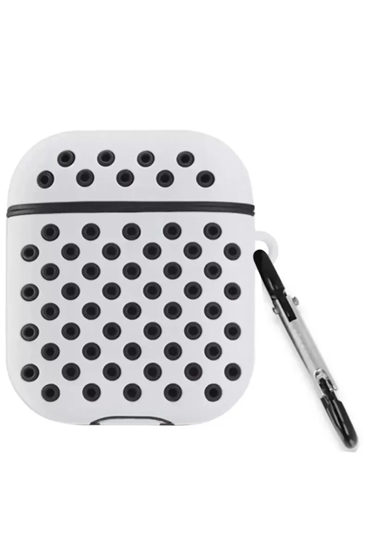 Newface Apple Airpods 2 (2.nesil) Spor Delikli Kılıf - Gri-siyah