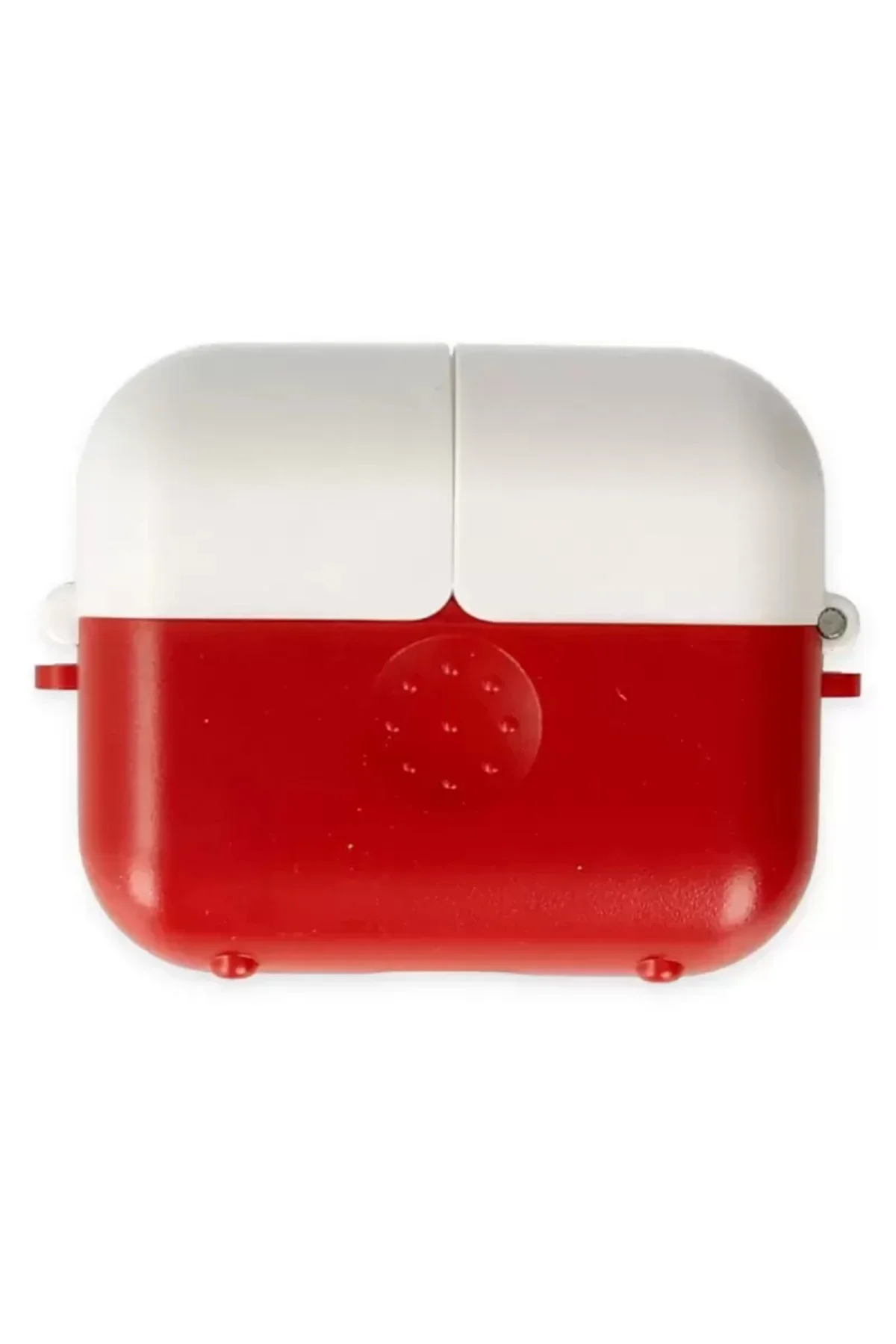 Newface Apple Airpods 3 (3.nesil) Basmalı Kılıf - Kırmızı-beyaz