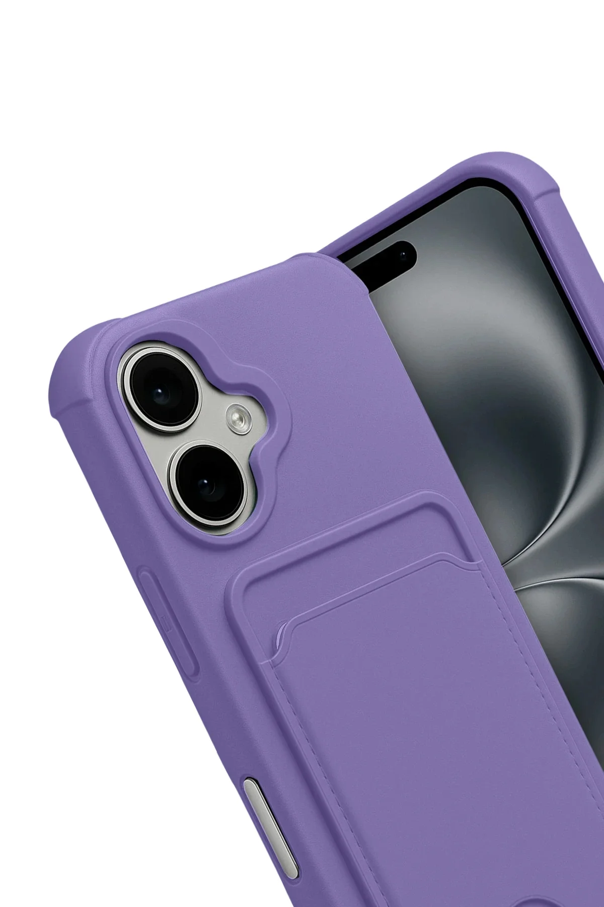 Newface Apple İphone 17 Kelvin Kartvizitli Silikon - Lila