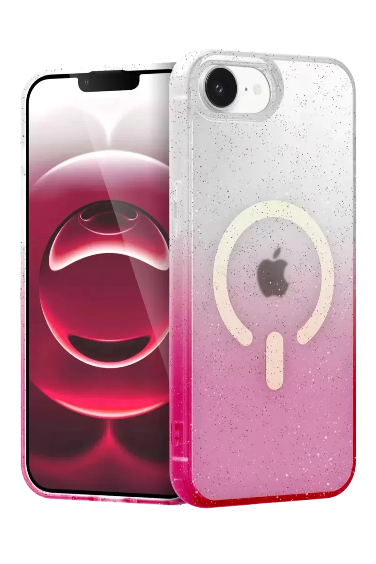 Newface Apple İphone 16e Pummel Shiny Magsafe Kapak - Pembe