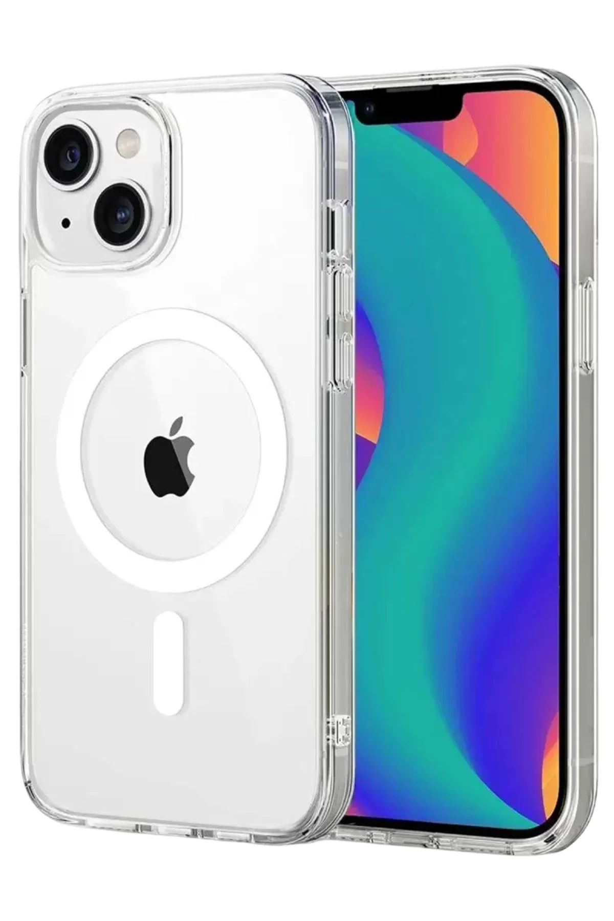 Newface Apple İphone 14 Combo Sert Şeffaf Magsafe Kapak - Şeffaf