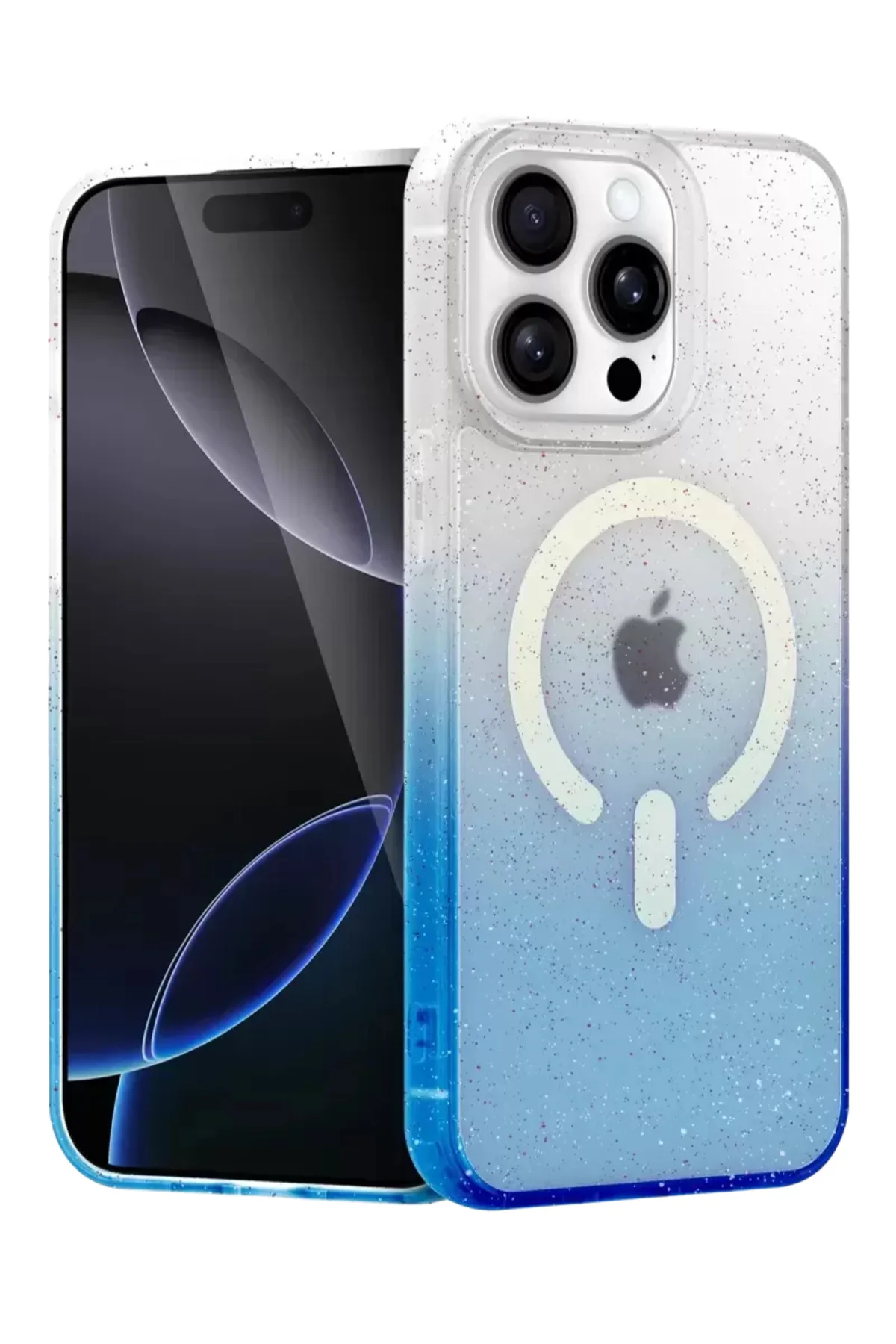 Newface Apple İphone 14 Pro Max Pummel Shiny Magsafe Kapak - Mavi