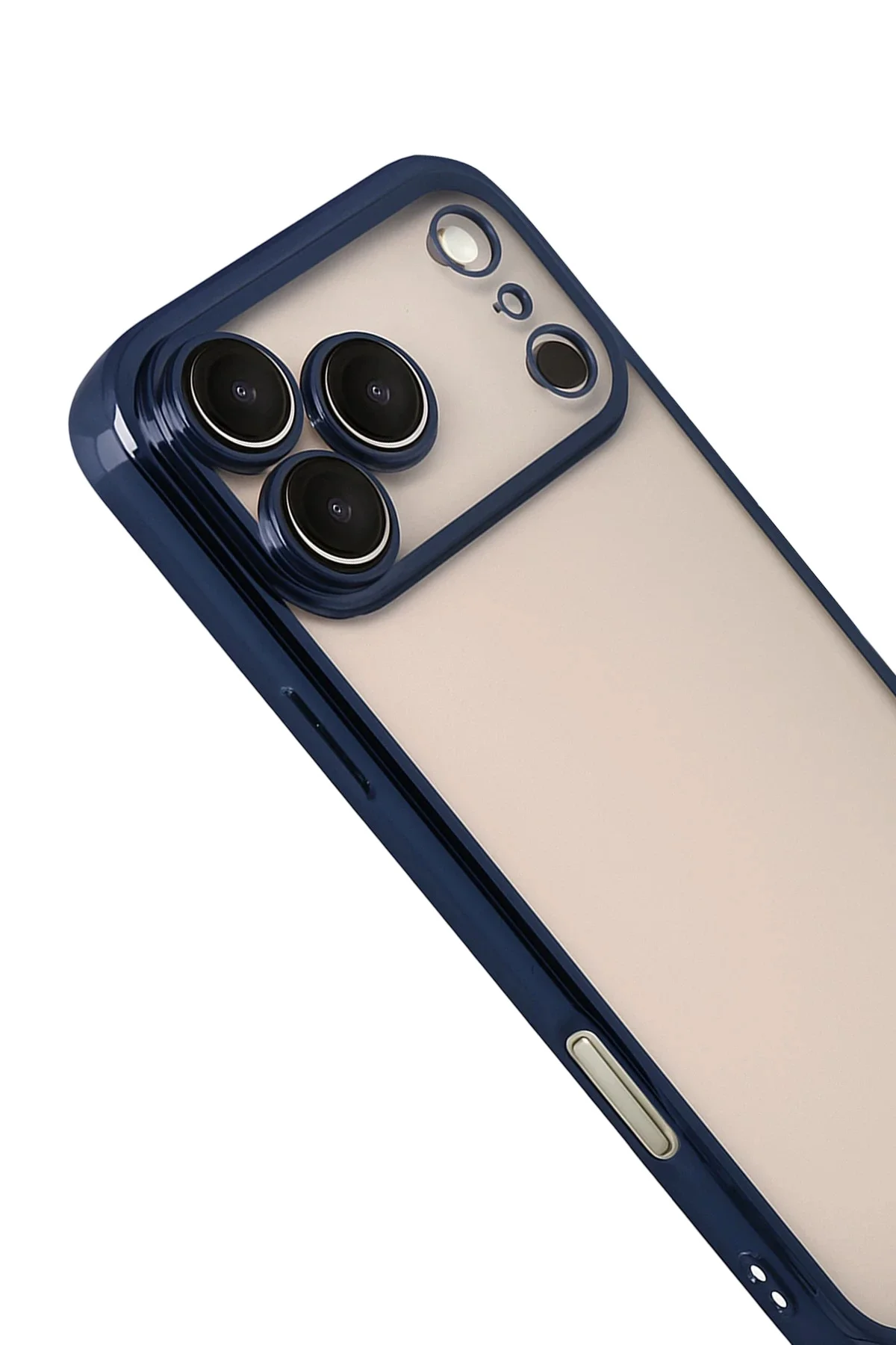 Newface Apple İphone 17 Pro Razer Lensli Silikon - Lacivert