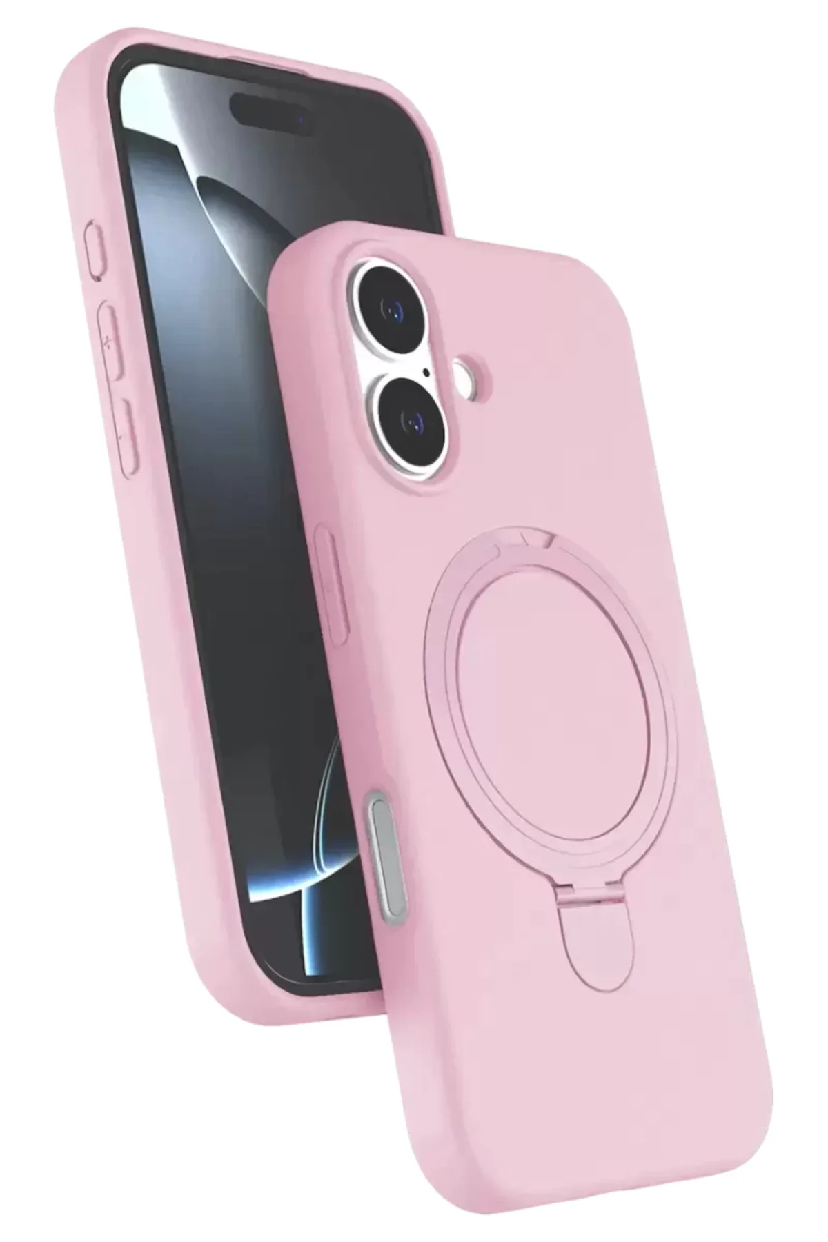 Newface Apple İphone 17 Regal Magsafe Standlı Kapak - Açık Pembe