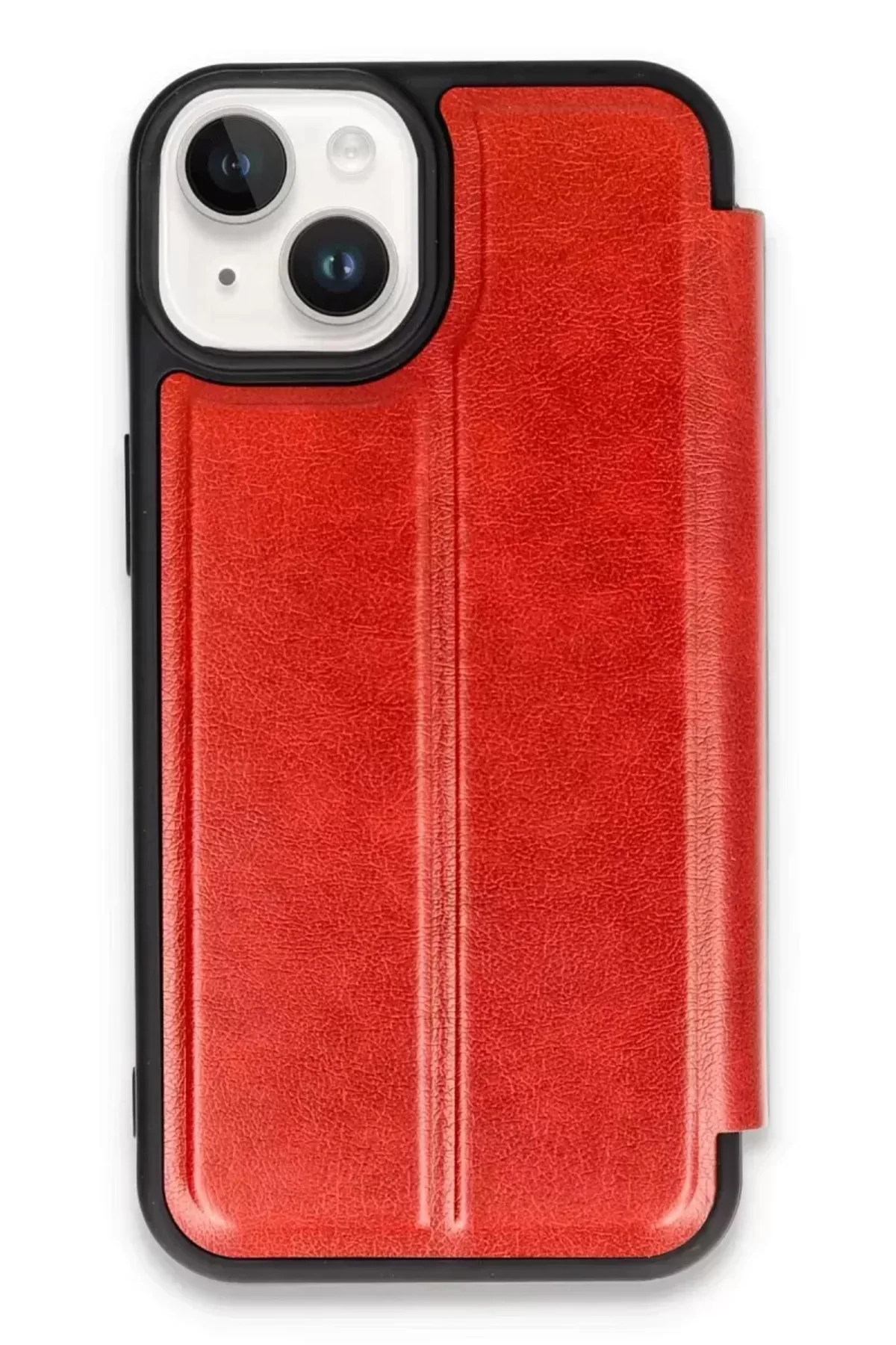 Newface Apple İphone 14 Kılıf Flip Cover - Kırmızı