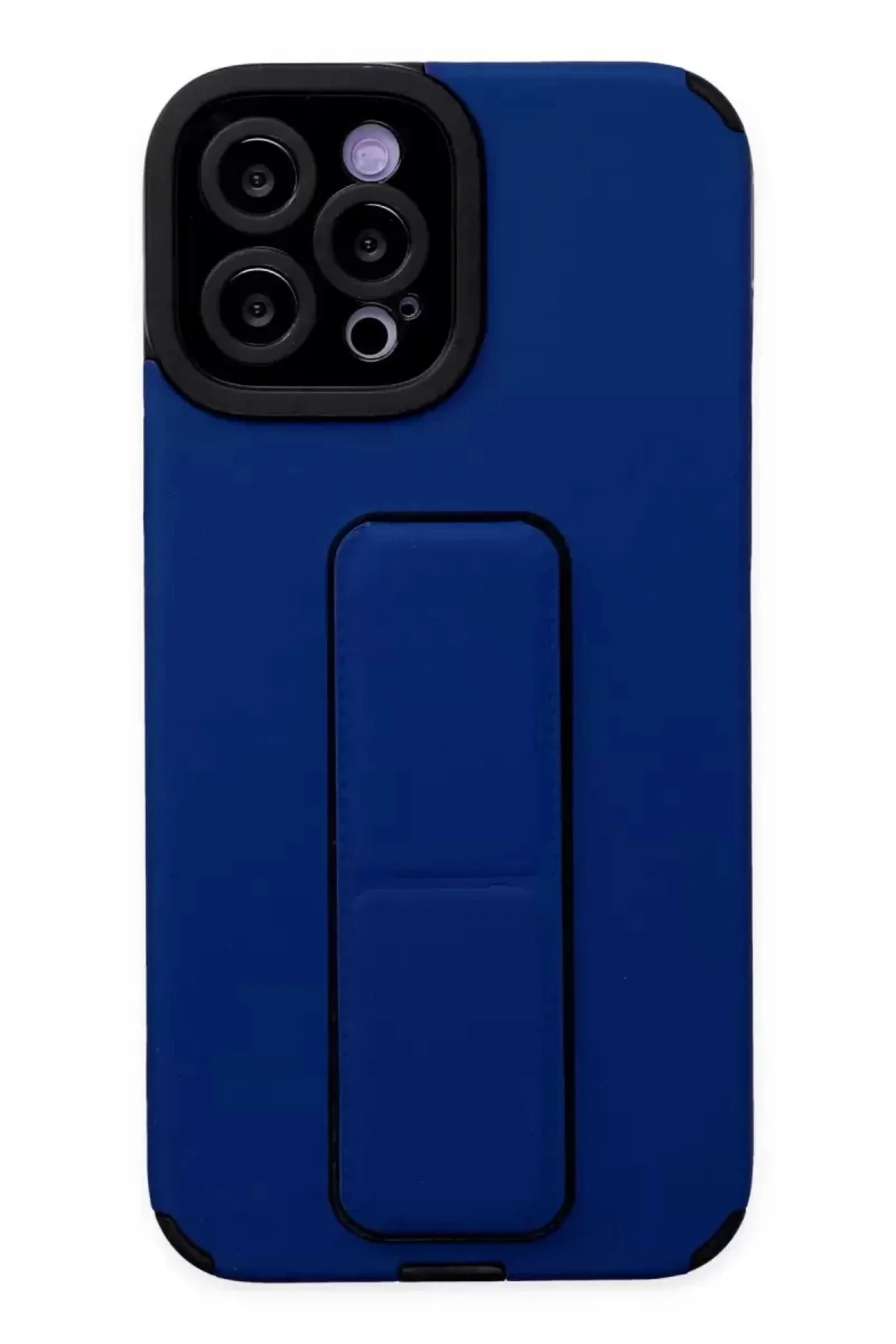 Newface Apple İphone 12 Pro Max Kılıf Mega Standlı Silikon - Mavi