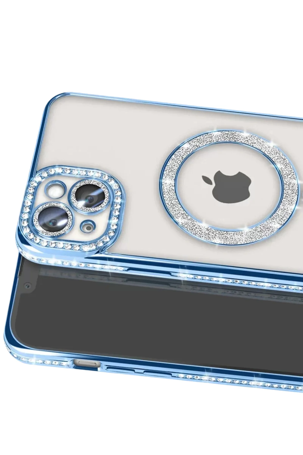 Newface Apple iPhone 15 Kılıf Joke Simli Magneticsafe Kılıf - Mav