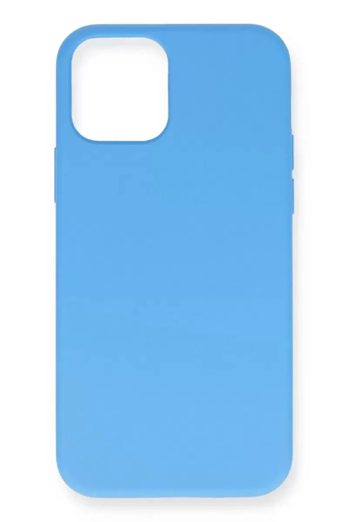 Newface Apple İphone 12 Pro Max Kılıf Nano İçi Kadife Silikon- Mavi