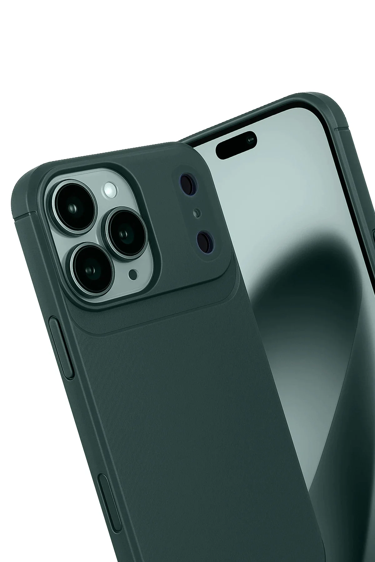 Newface Apple İphone 17 Pro Auto Focus Karbon Kapak - Koyu Yeşil