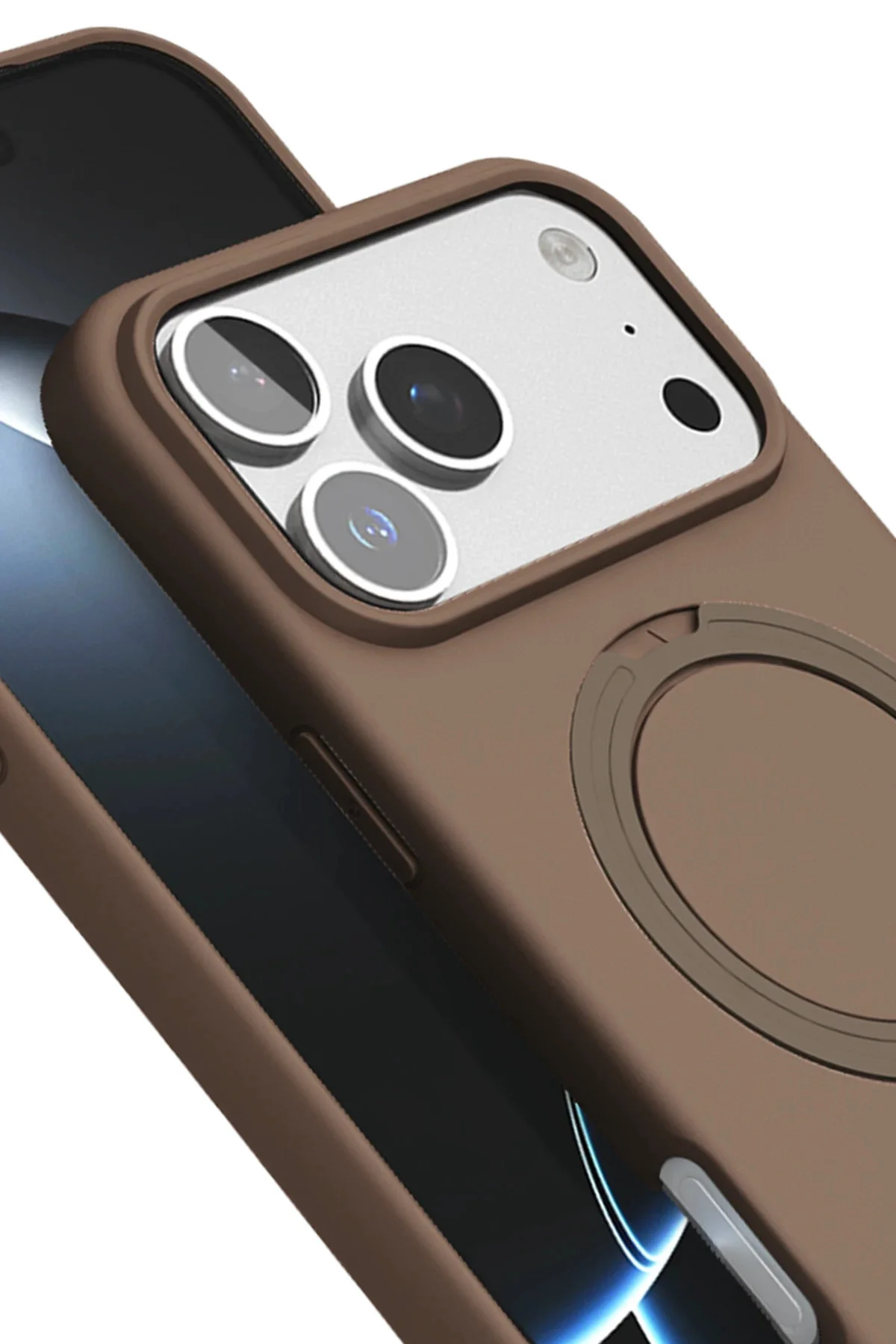 Newface Apple İphone 17 Pro Regal Magsafe Standlı Kapak - Çöl Tit