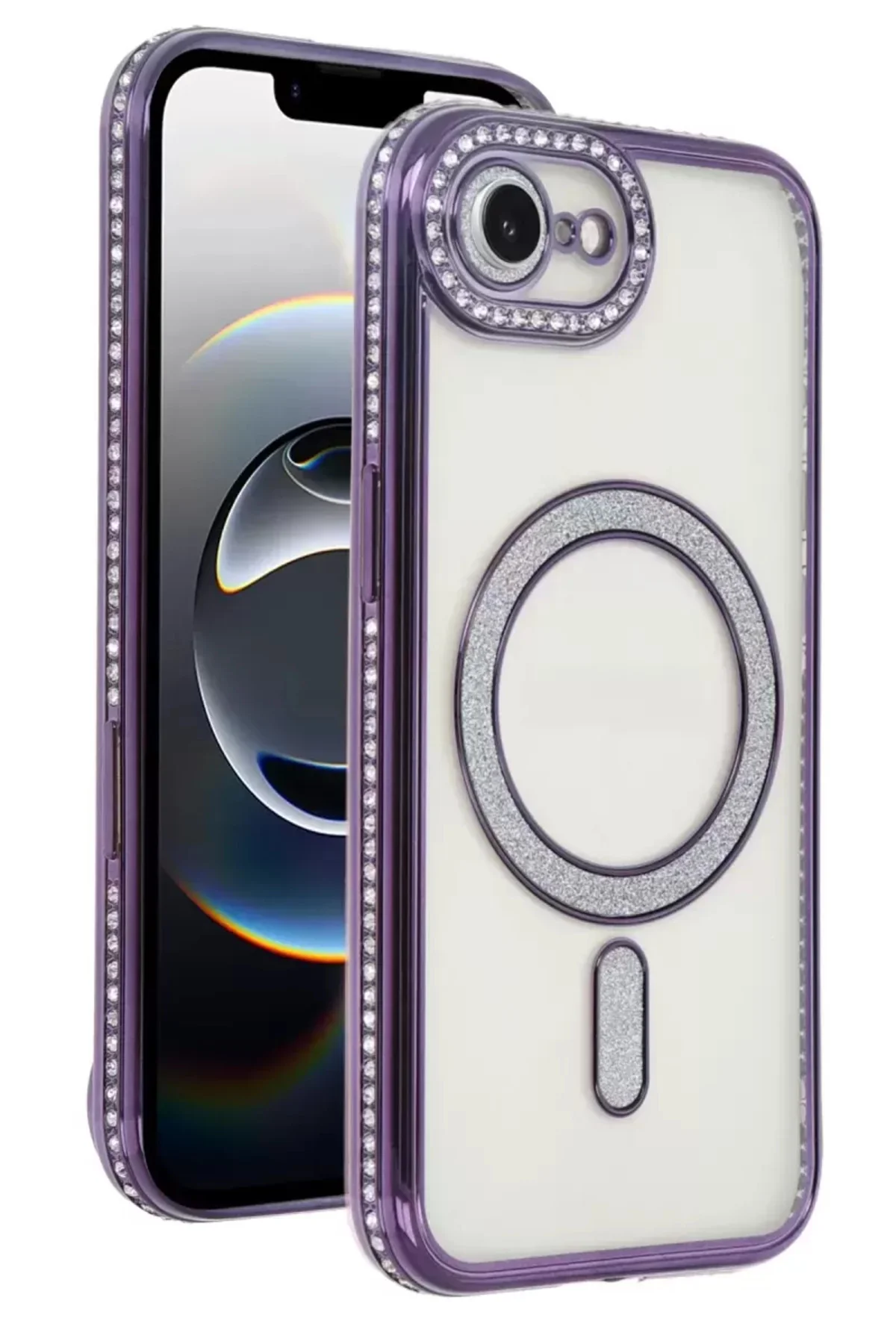 Newface Apple İphone 16e Joke Simli Magneticsafe Kılıf - Derin Mo