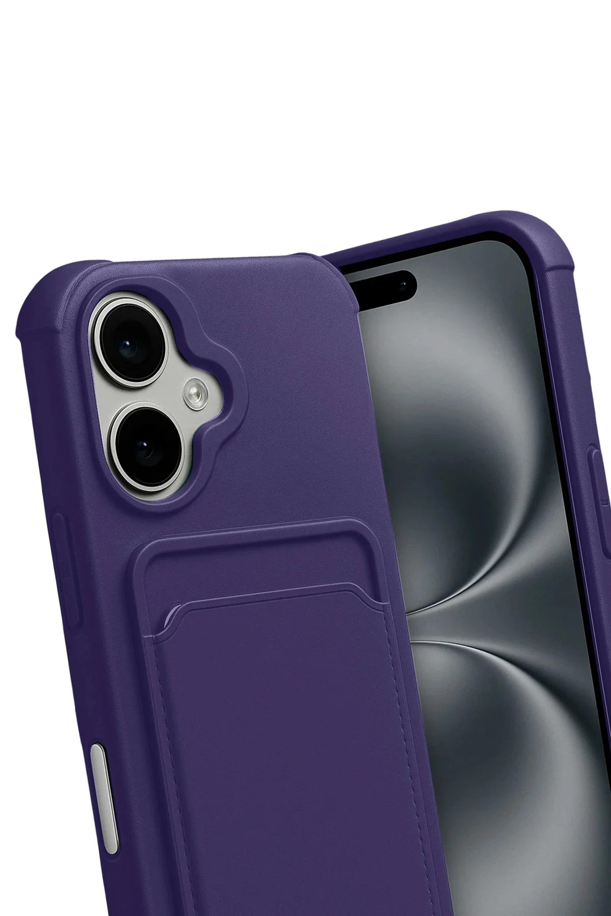 Newface Apple İphone 17 Kelvin Kartvizitli Silikon - Derin Mor