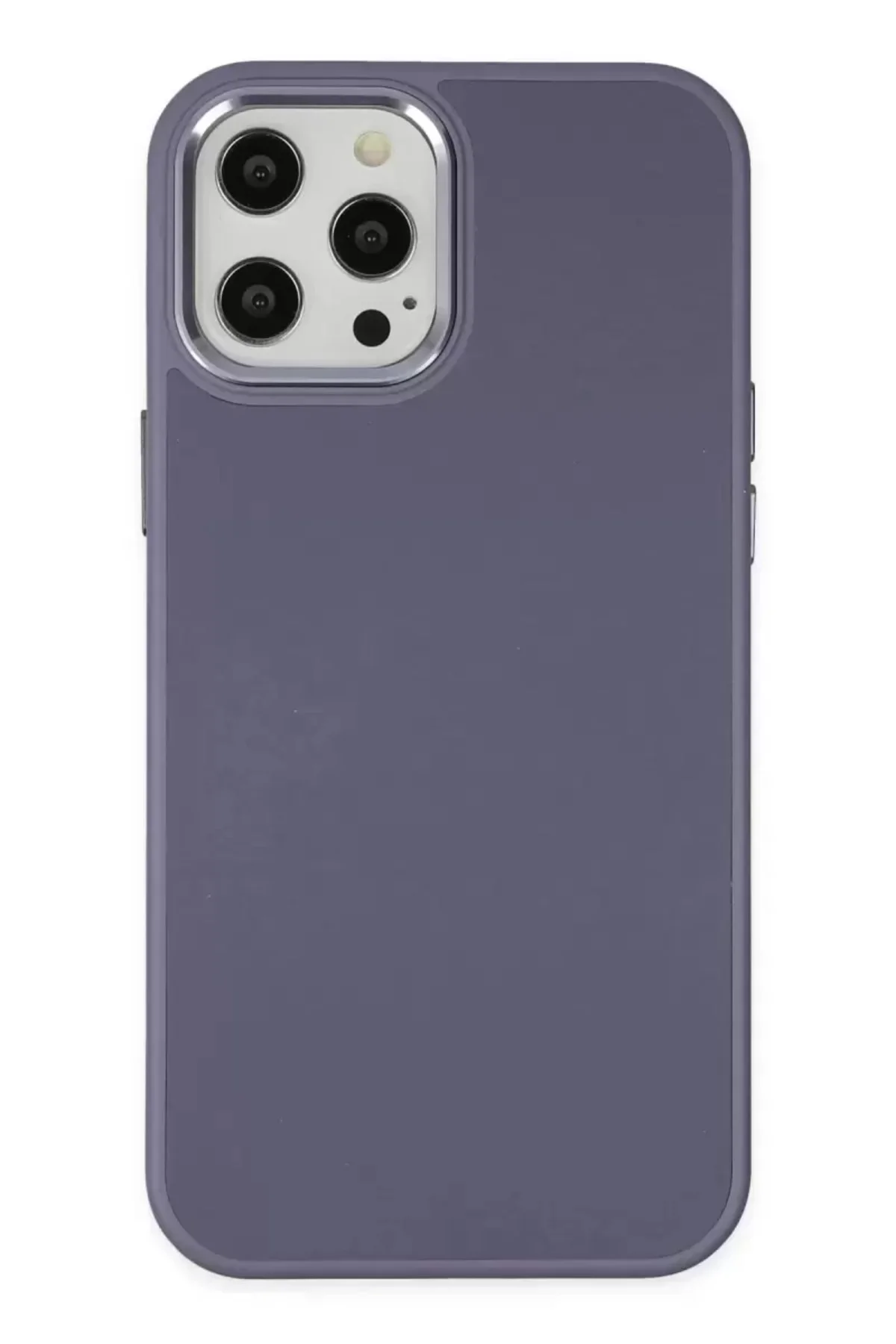 Newface Apple İphone 12 Pro Max Kılıf Asya Deri Silikon - Mor