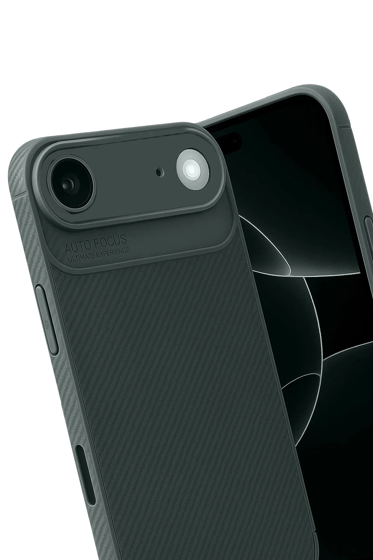 Newface Apple İphone 17 Air Auto Focus Karbon Kapak - Koyu Yeşil