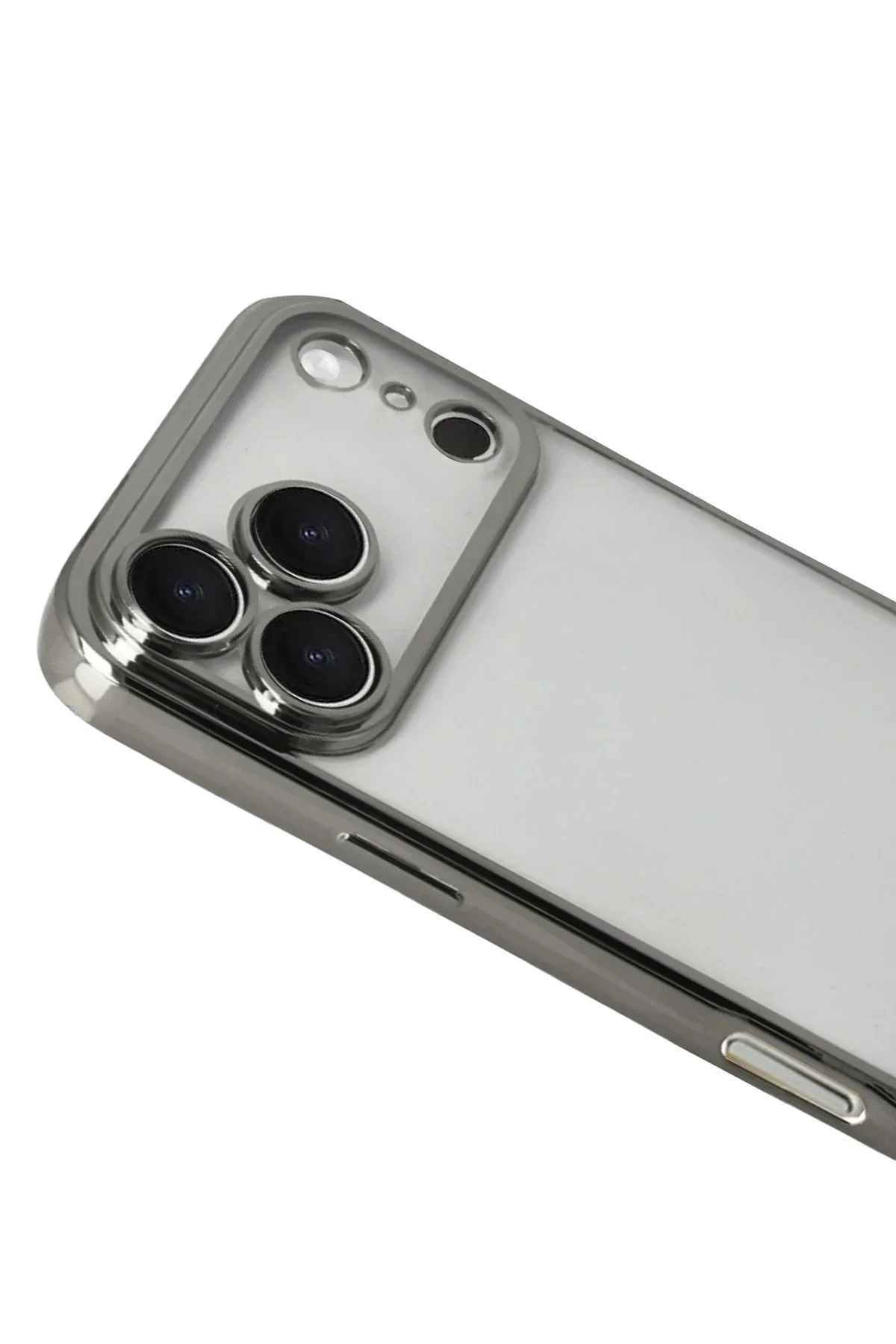 Newface Apple İphone 17 Pro Razer Lensli Silikon - Titan Gri