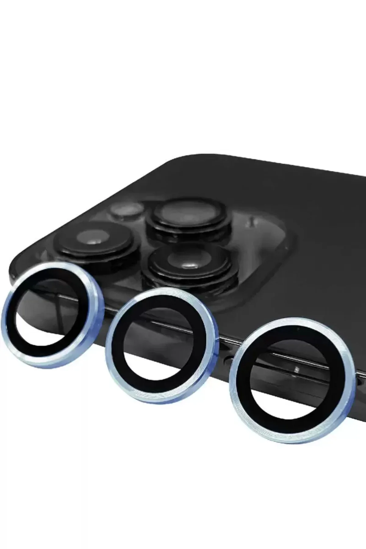 Newface Apple İphone 13 Pro Max Raze Metal Kamera Lens - Mavi