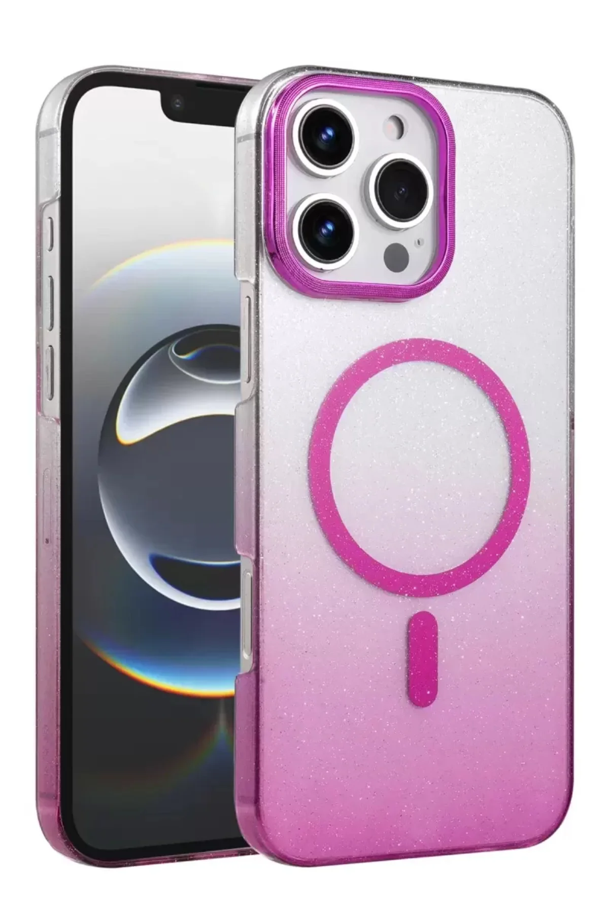 Newface Apple İphone 16 Pro Max Glossy Magsafe Kapak - Mor