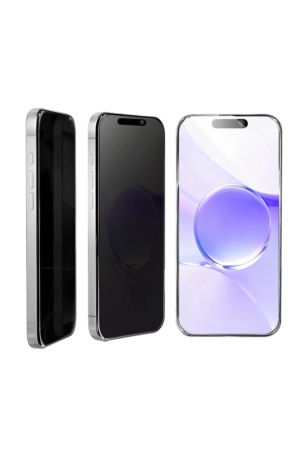 Newface Apple İphone 12 Bilvis 5in1 5d Magic Hayalet Cam Ekran Koruyucu - Siyah