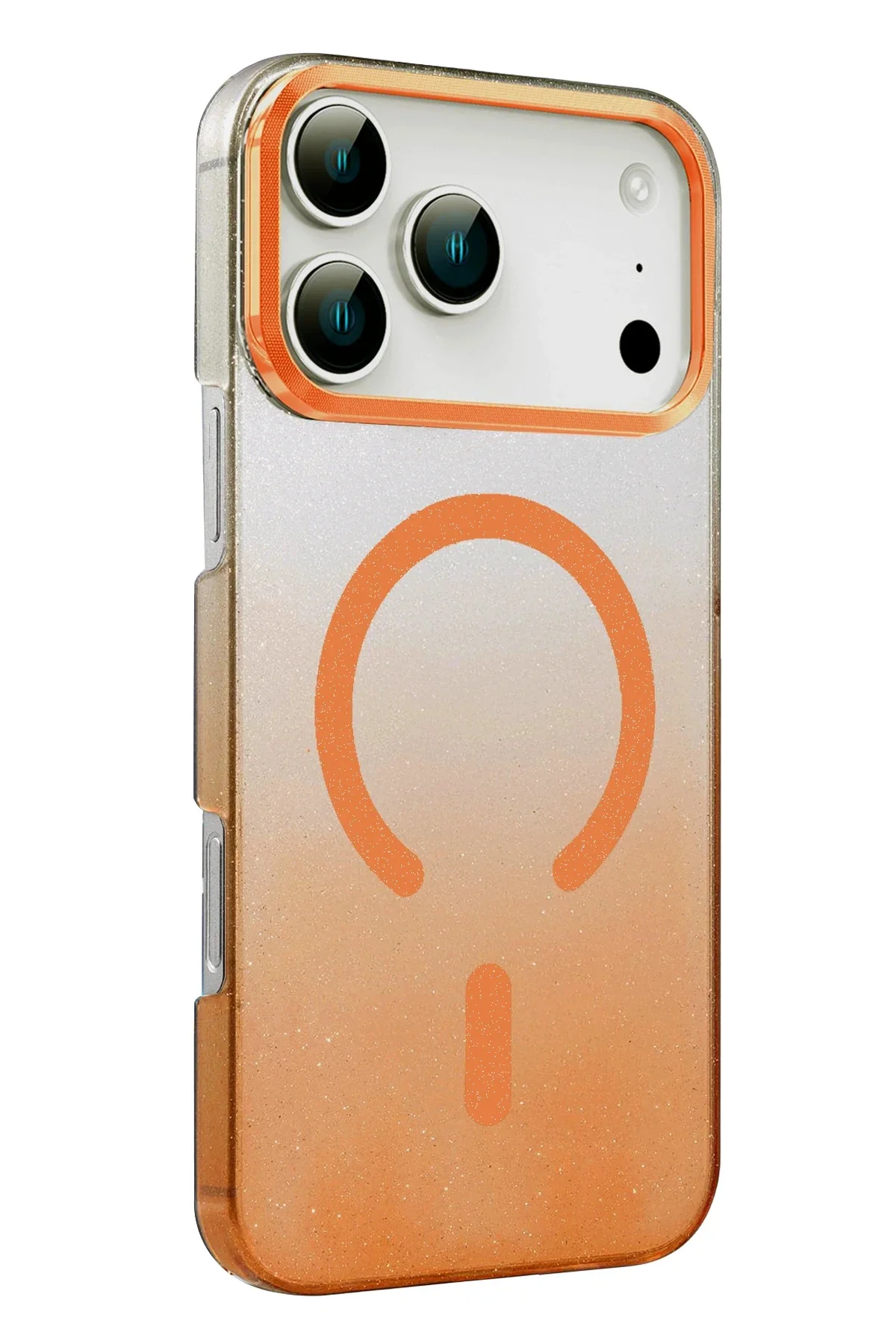 Newface Apple İphone 17 Pro Glossy Magsafe Kapak - Turuncu
