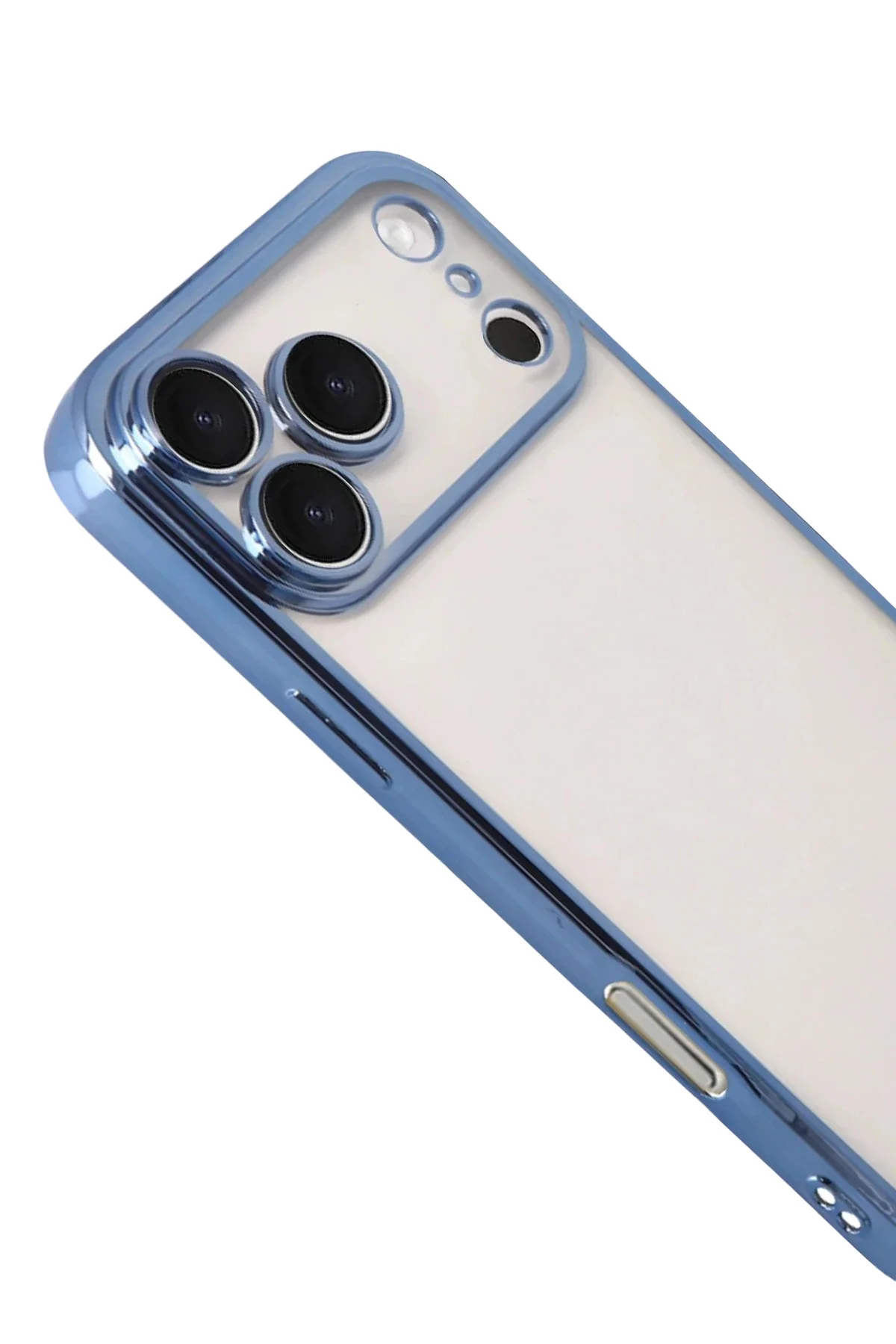 Newface Apple İphone 17 Pro Razer Lensli Silikon - Açık Mavi