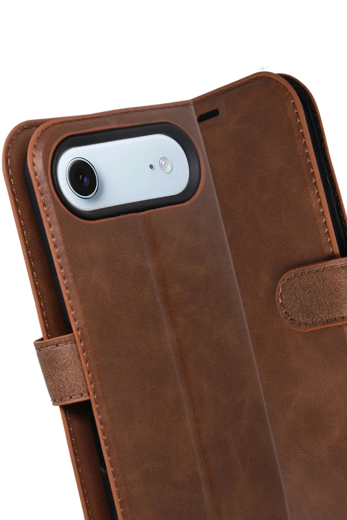 Newface Apple İphone 17 Air Trend S Plus Kapaklı Kılıf - Taba
