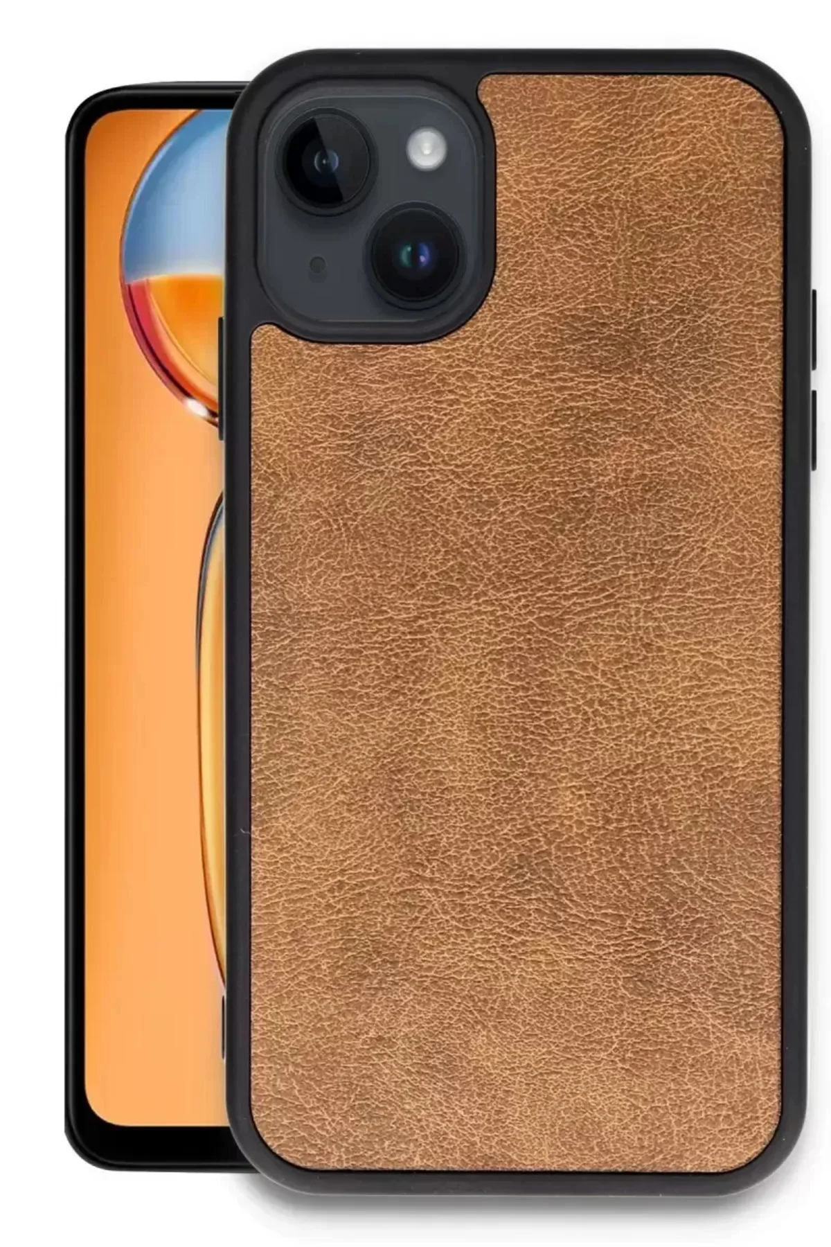 Newface Apple İphone 14 Kılıf Aras Deri Kapak - Taba