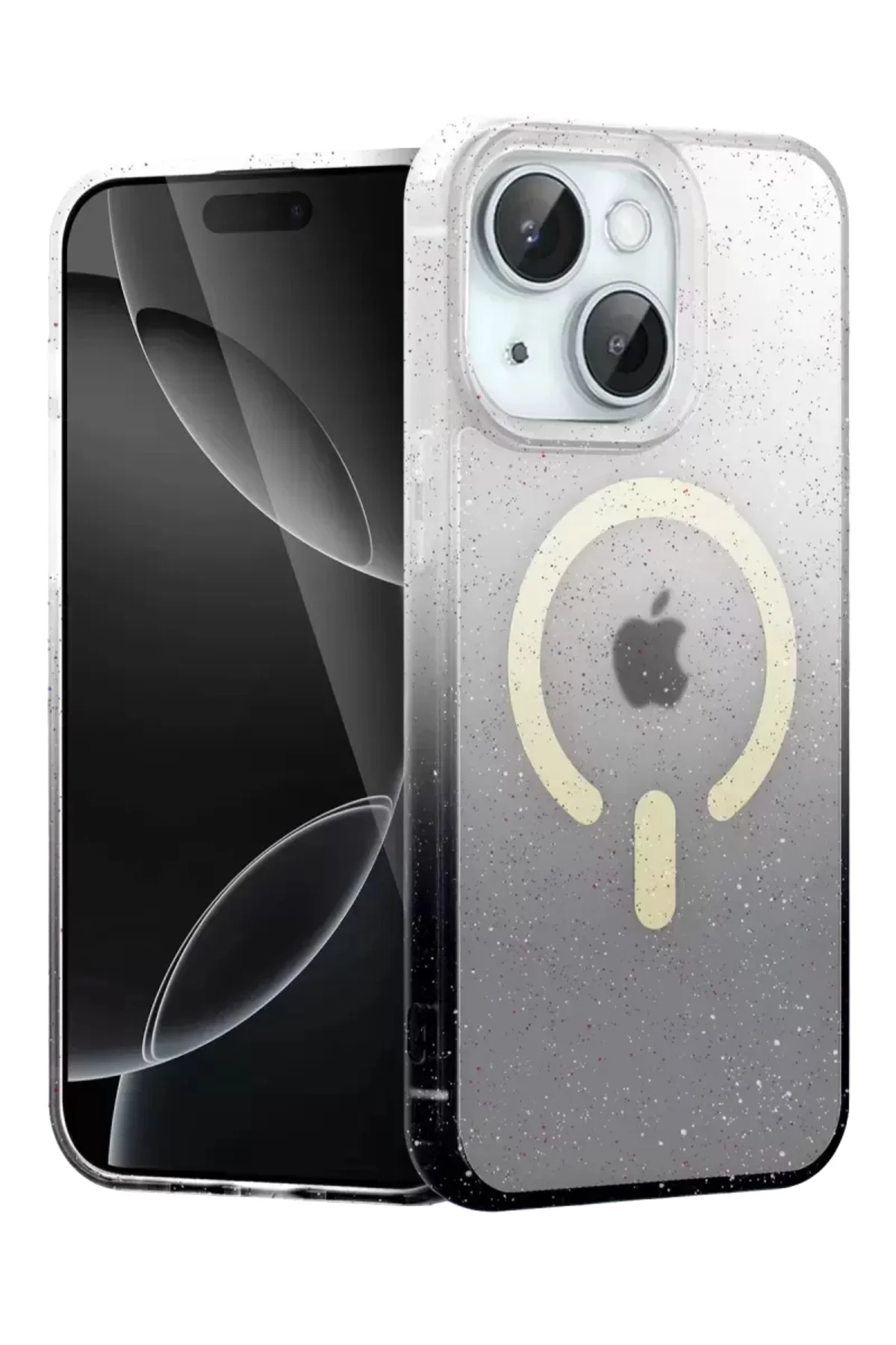 Newface Apple İphone 14 Pummel Shiny Magsafe Kapak - Siyah