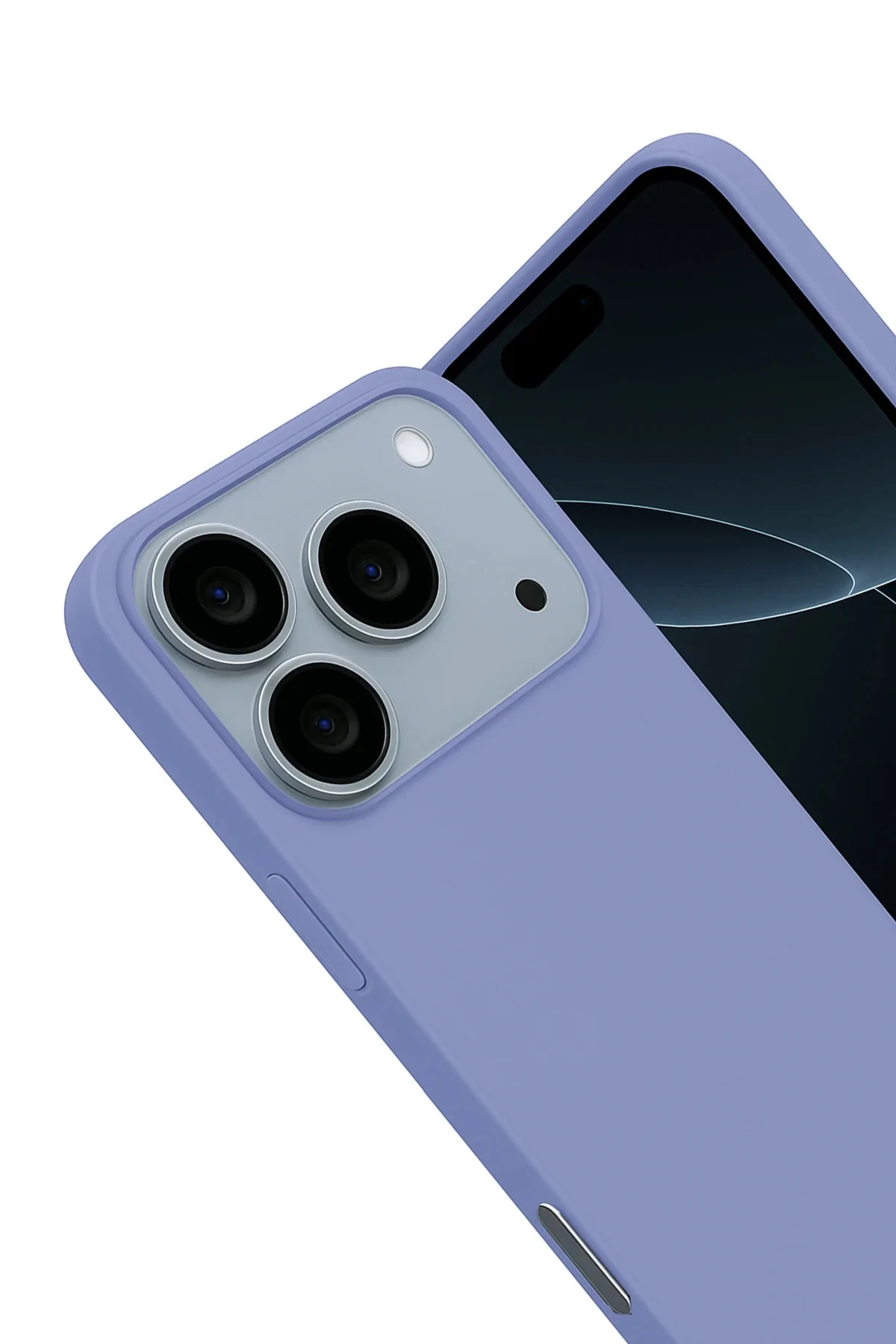 Newface Apple İphone 17 Pro Nano İçi Kadife Silikon - Lila