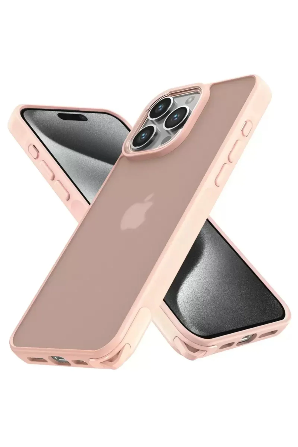 Newface Apple İphone 13 Pro Max Kılıf Elegant Kapak - Pudra