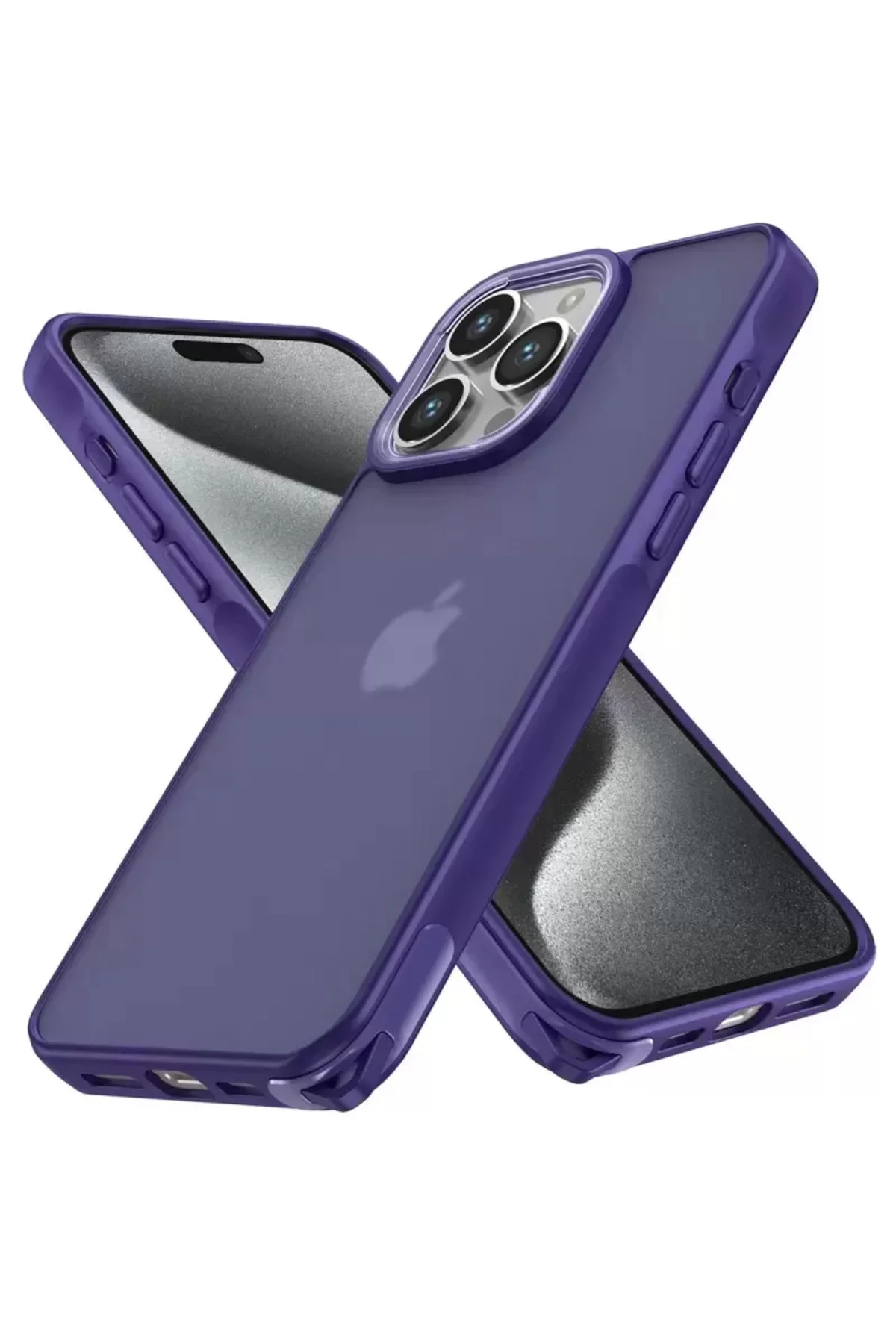 Newface Apple İphone 13 Pro Max Kılıf Elegant Kapak - Derin Mor