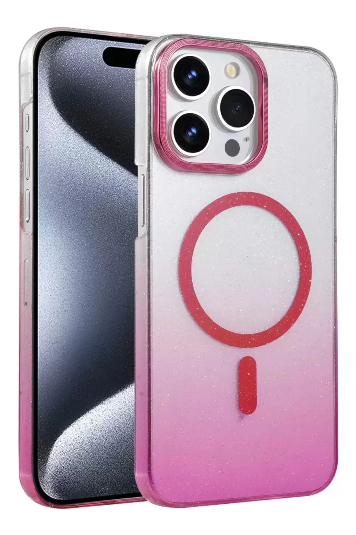 Newface Apple İphone 14 Pro Max Glossy Magsafe Kapak - Pembe