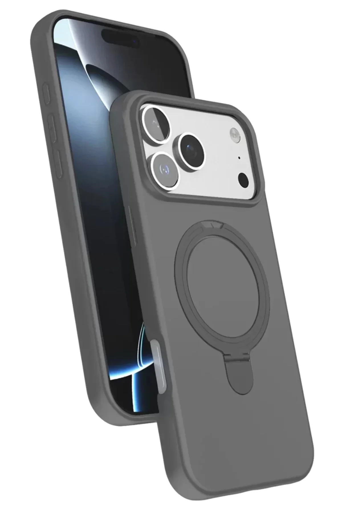 Newface Apple İphone 17 Pro Max Regal Magsafe Standlı Kapak - Titan Gri