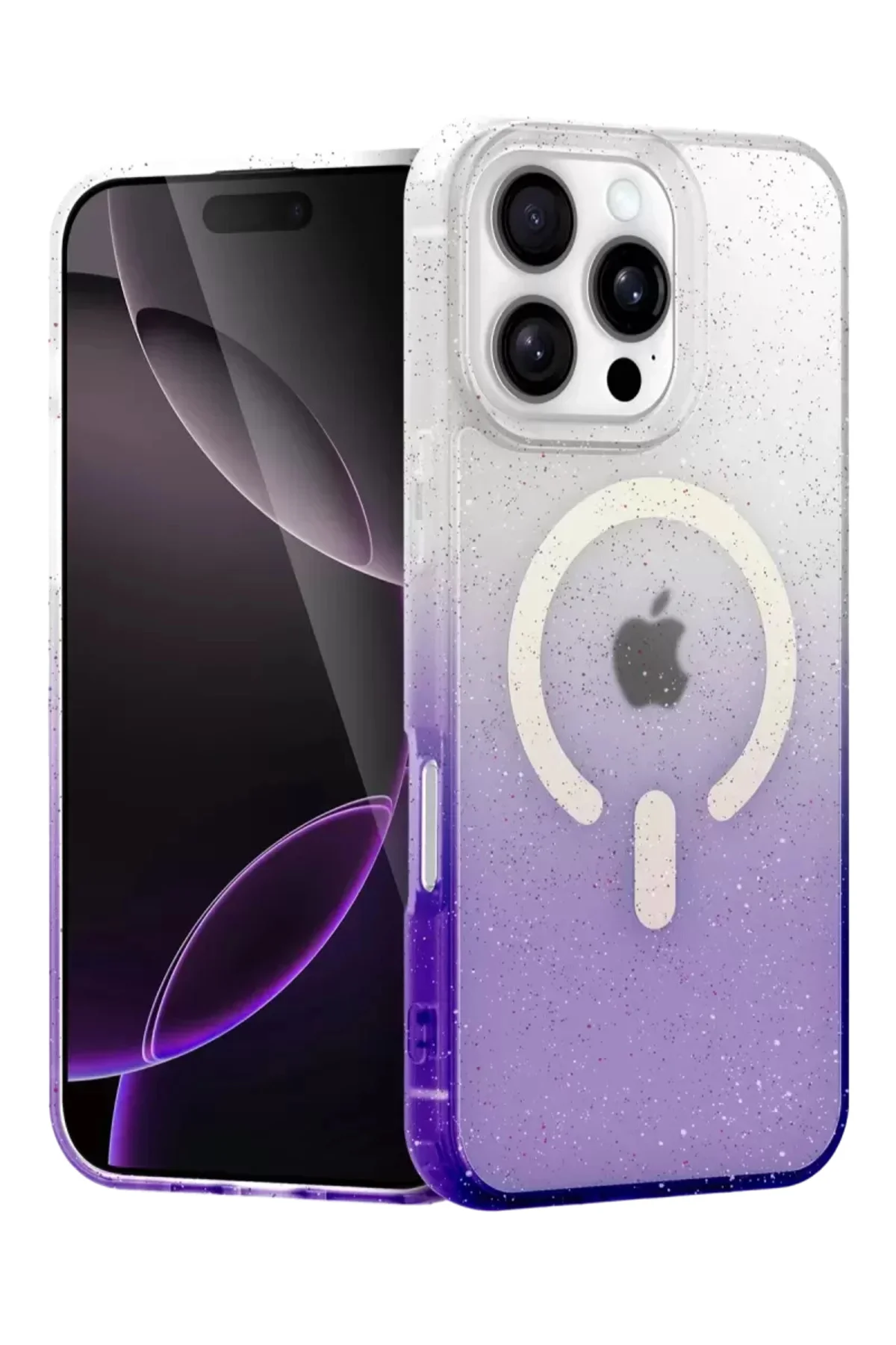 Newface Apple İphone 16 Pro Pummel Shiny Magsafe Kapak - Mor