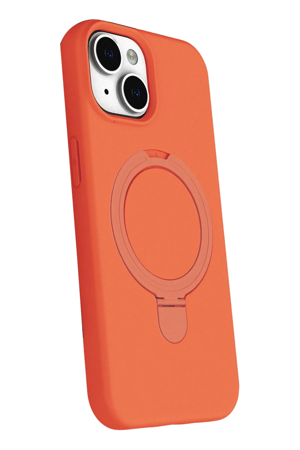 Newface Apple İphone 15 Plus Regal Magsafe Standlı Kapak - Turunc