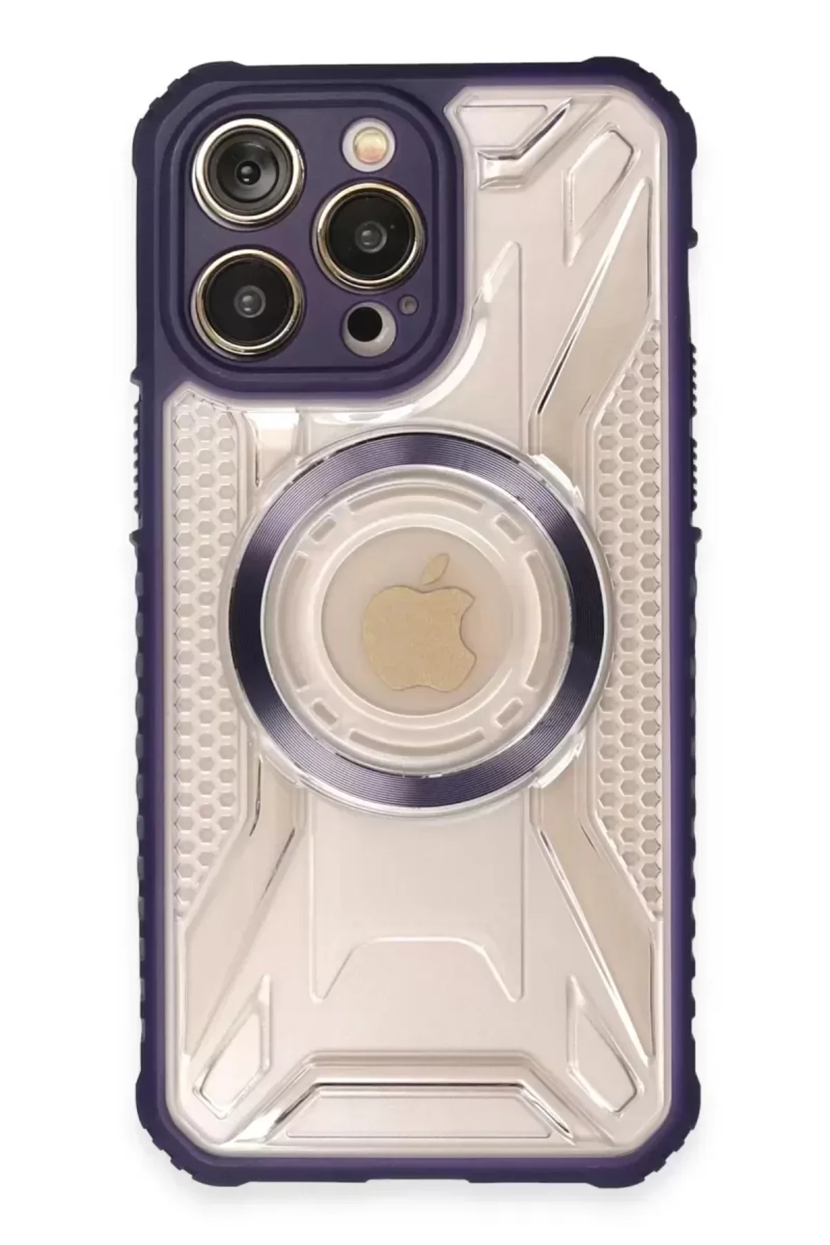 Newface Apple İphone 13 Pro Max Kılıf Prag Magneticsafe Kapak - Derin Mor