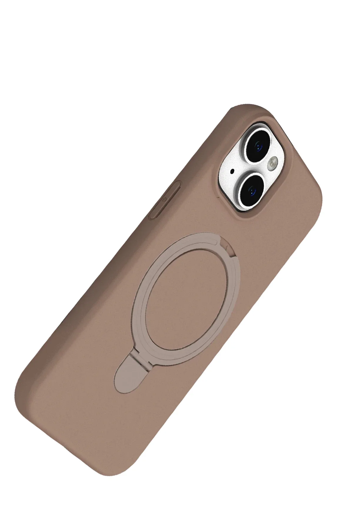 Newface Apple İphone 15 Plus Regal Magsafe Standlı Kapak - Çöl Titanyum
